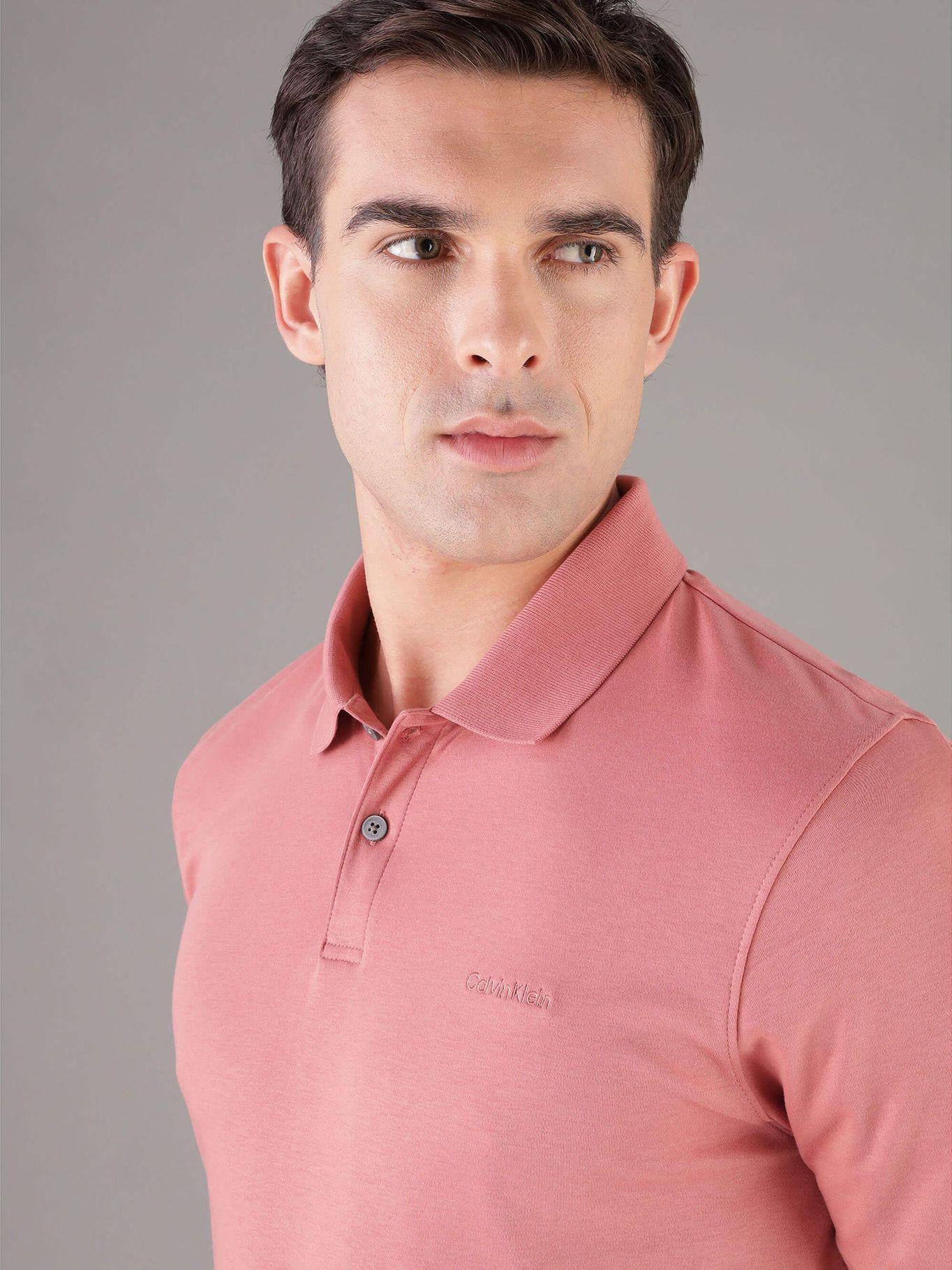 Polo Solid Liquid Rosado Calvin Klein-3