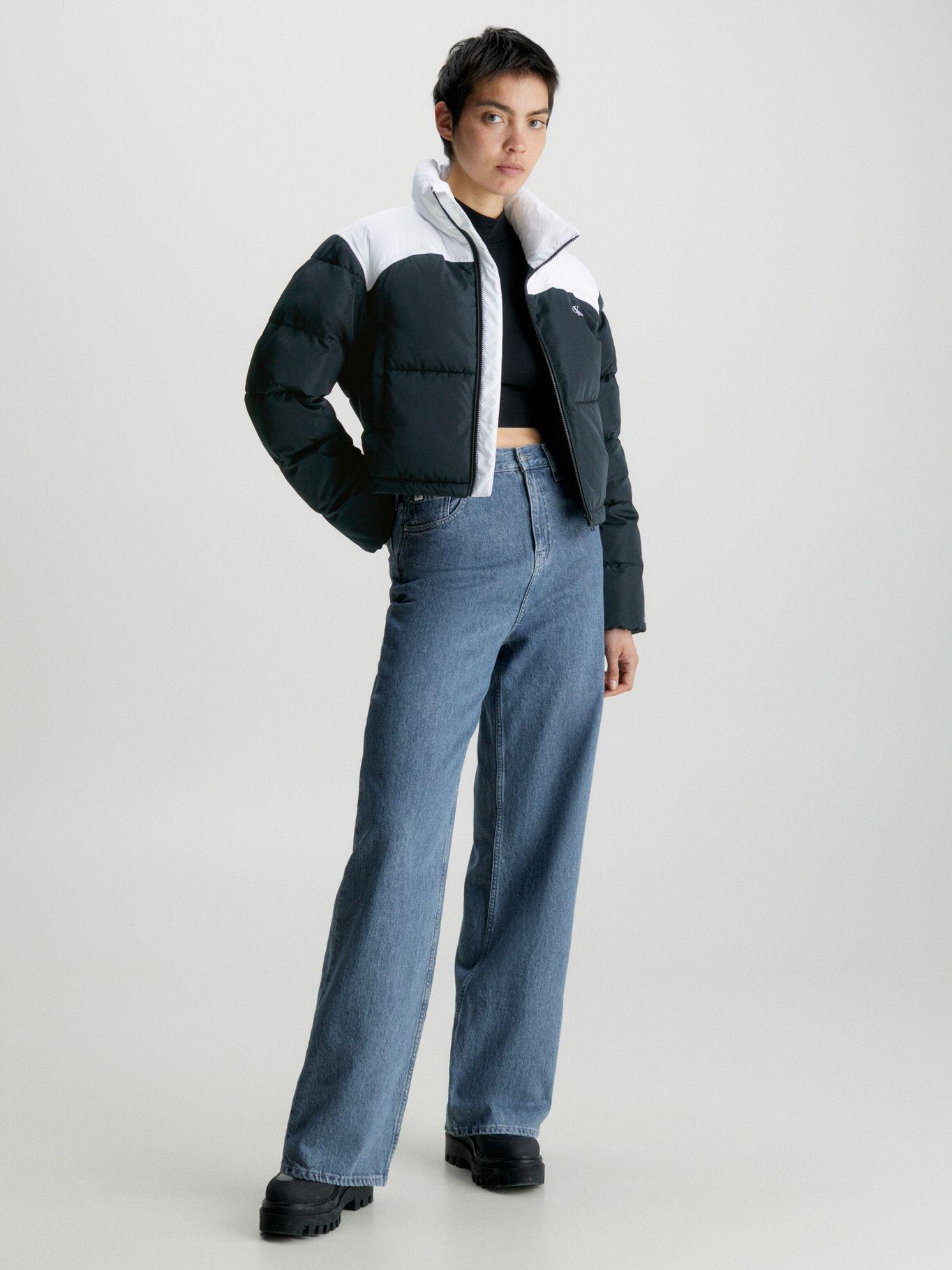 Parka Non Down Cropped Negro-1