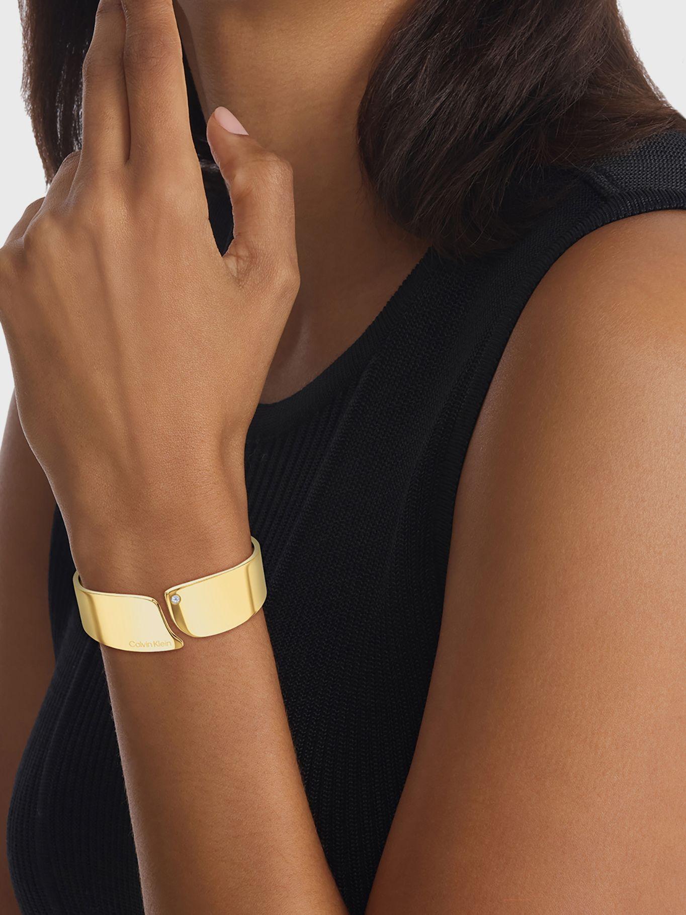 Brazalete Minimalist Organic Dorado Calvin Klein-2