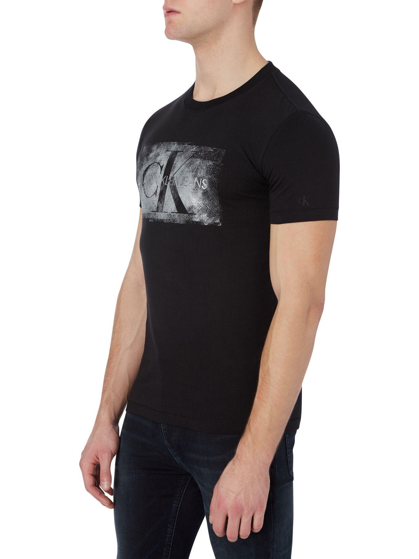 Polera Blurred Silver Negro Calvin Klein-2
