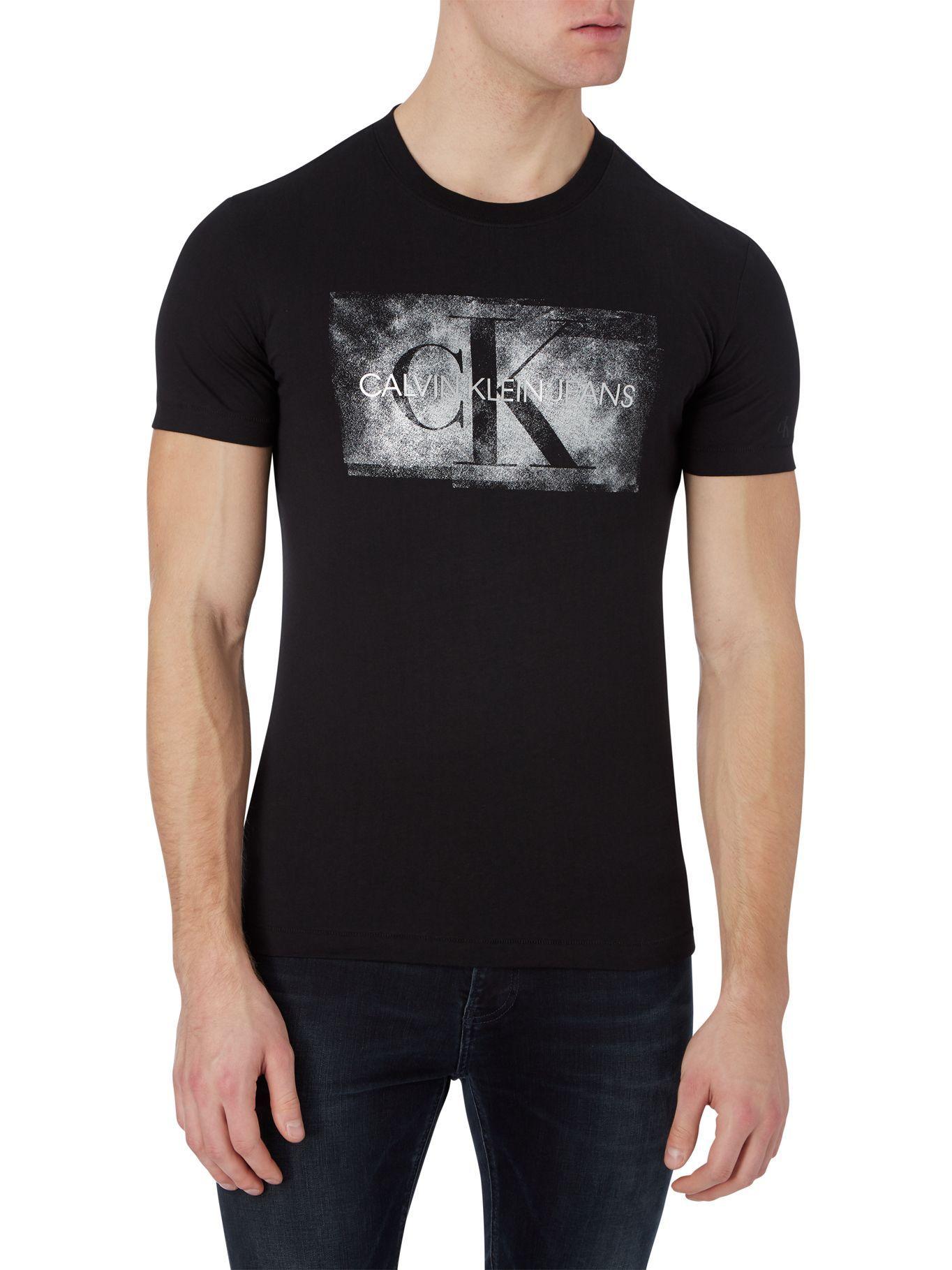 Polera Blurred Silver Negro Calvin Klein-0