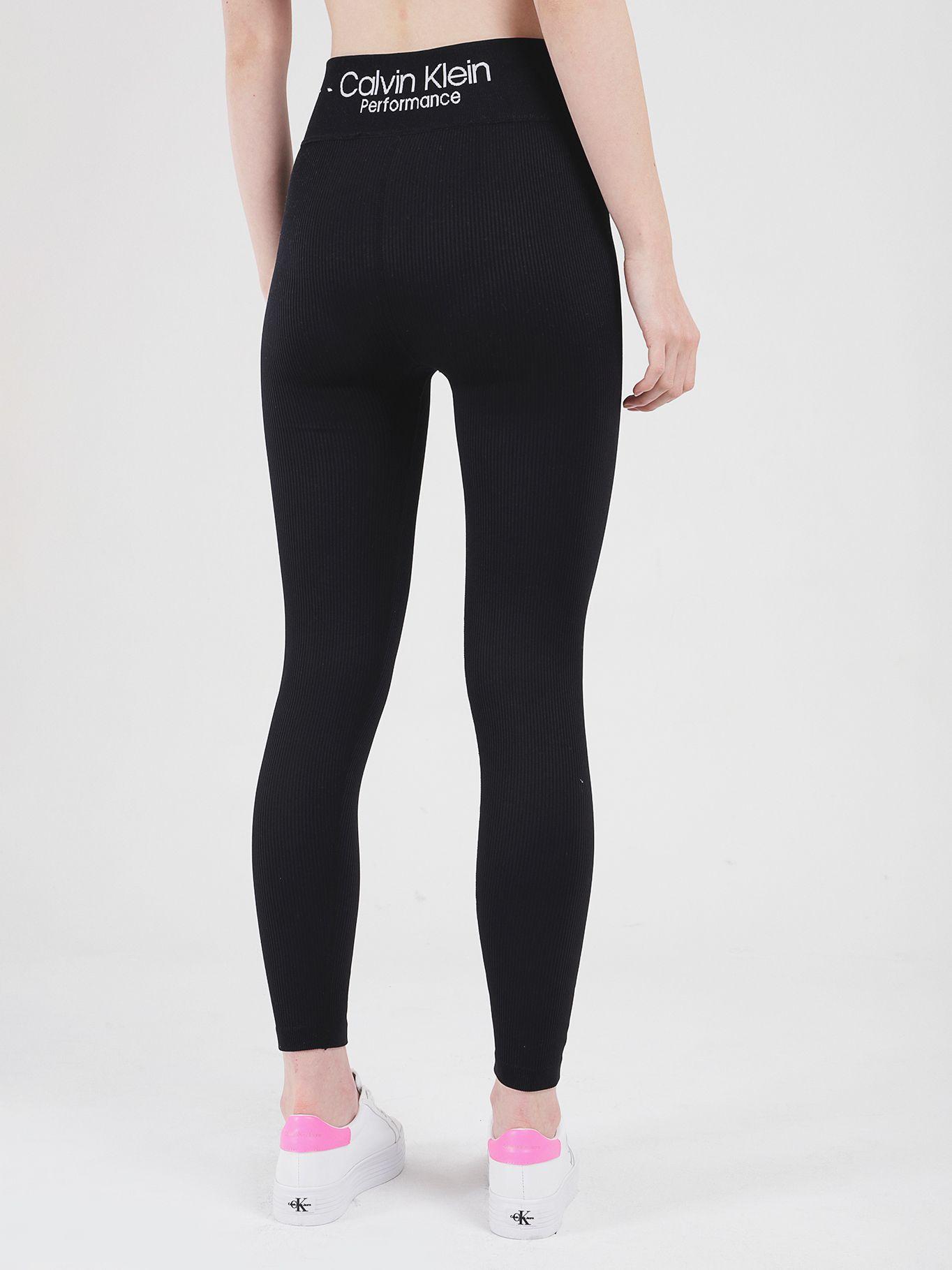 Leggings Thick Rib High Negro Calvin Klein-1