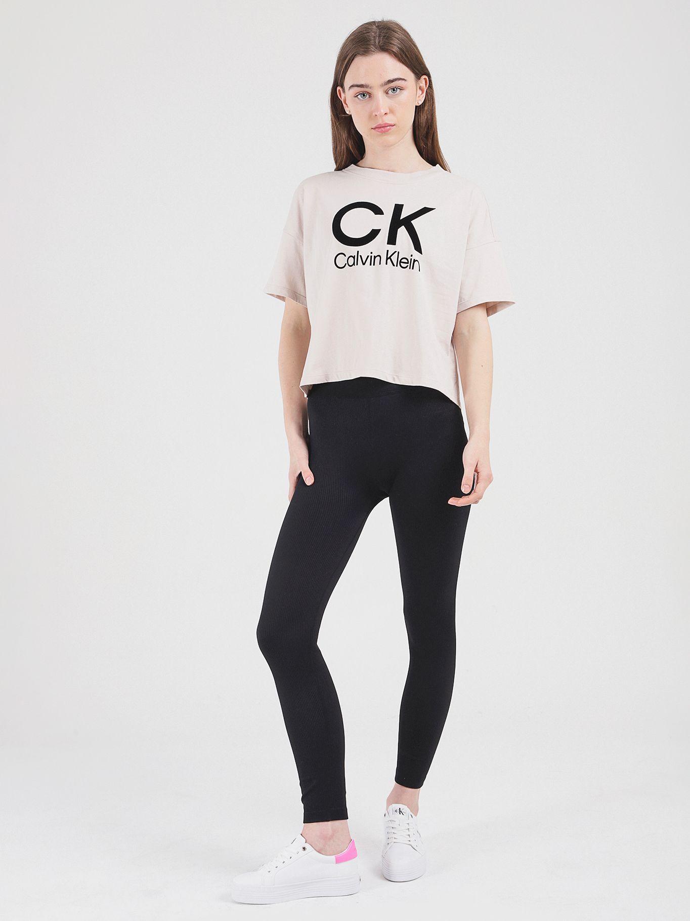 Leggings Thick Rib High Negro Calvin Klein-2