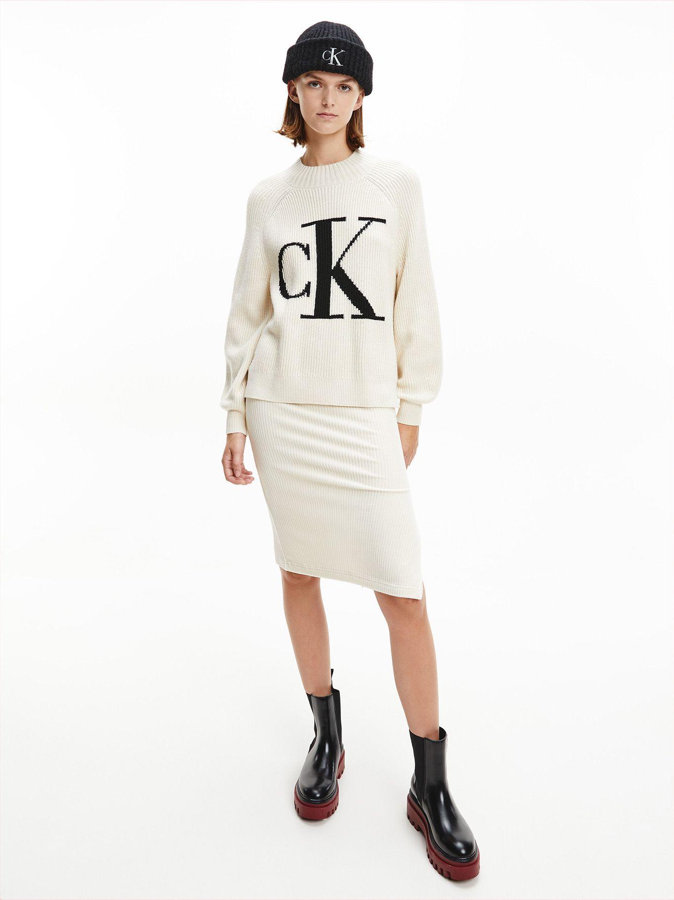 Suéter Ck Raglan Crema Calvin Klein-1