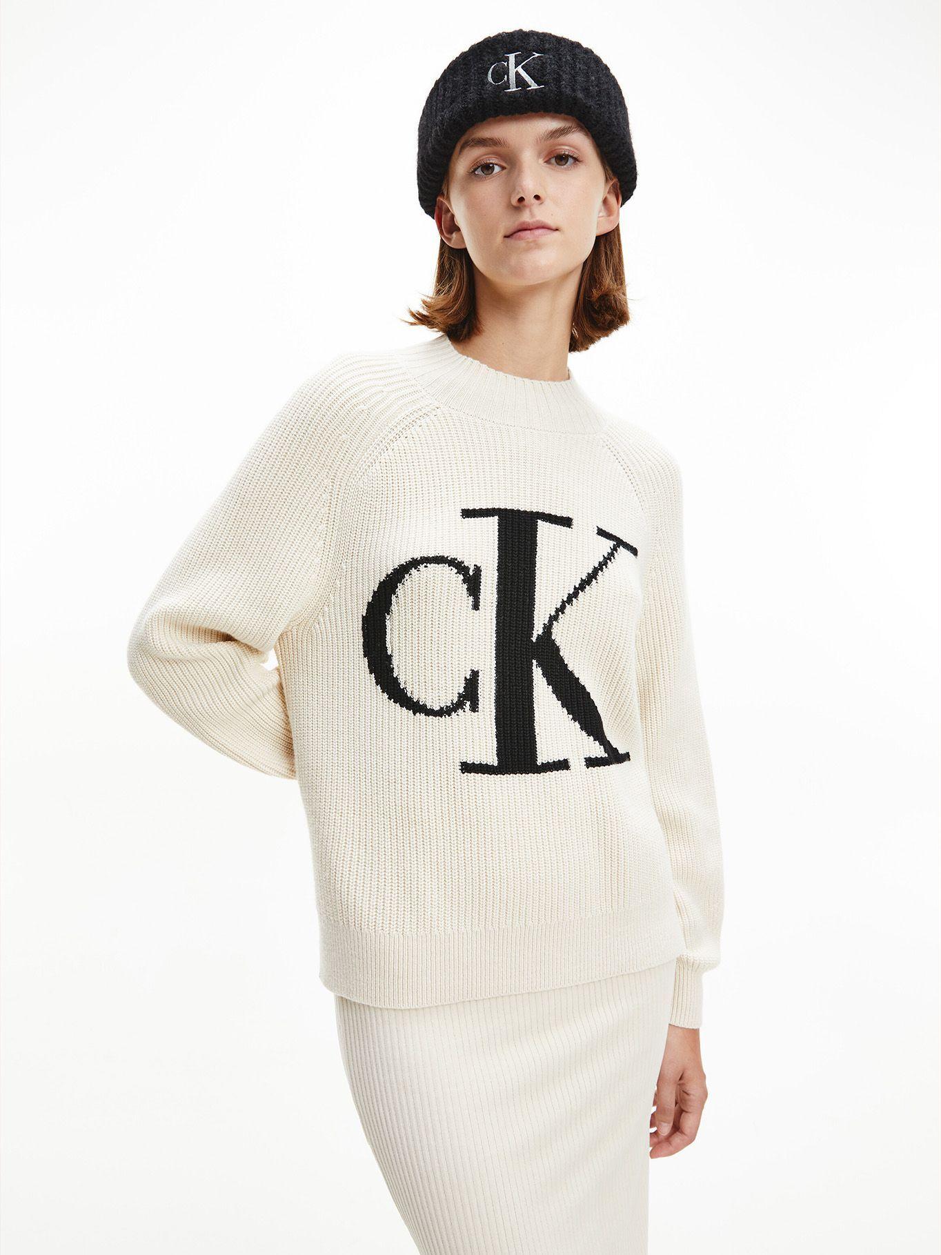 Suéter Ck Raglan Crema Calvin Klein-0