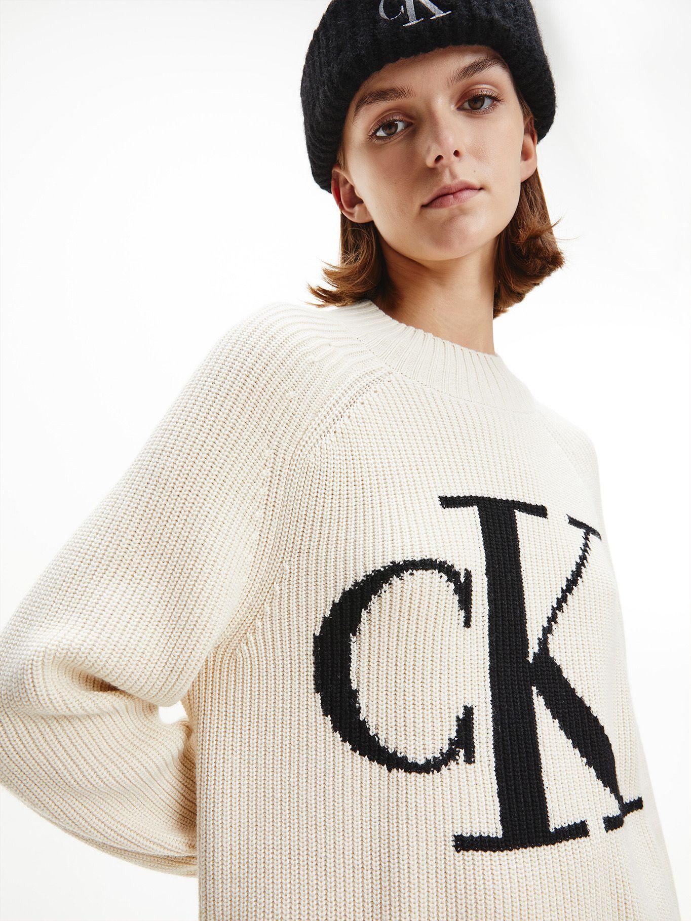Suéter Ck Raglan Crema Calvin Klein-3