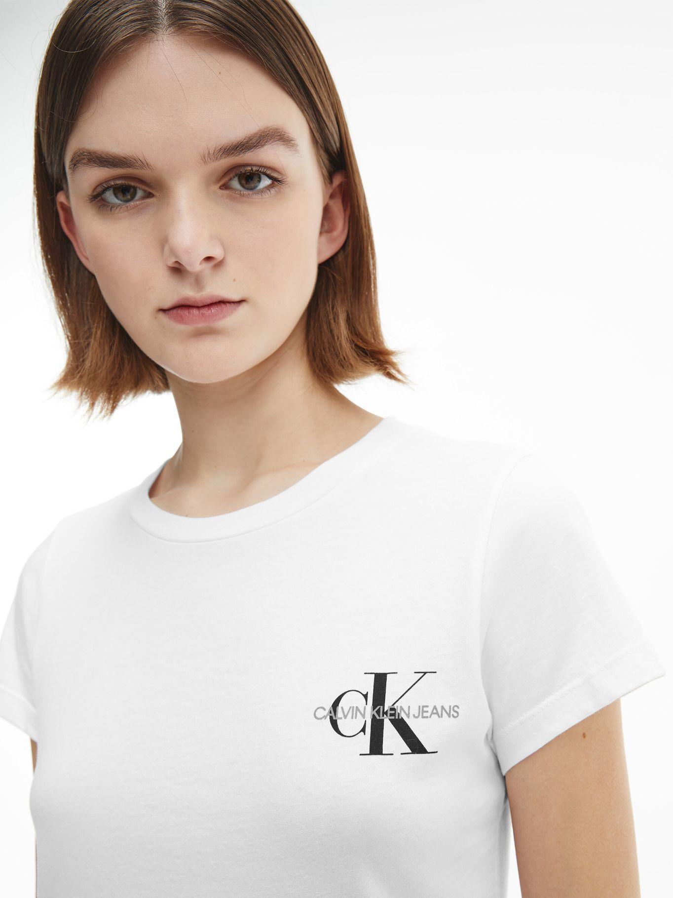 Polera 2 Pack Slim Negro/Blanco Calvin Klein Mujer-2