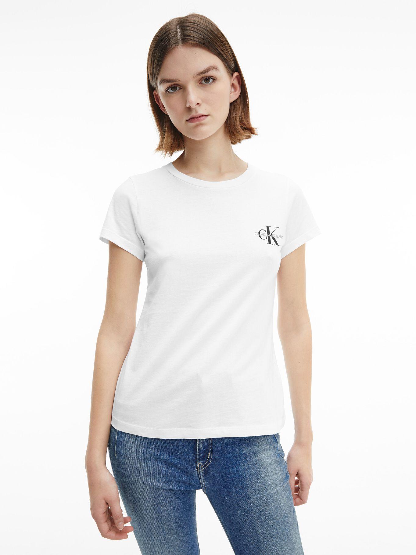 Polera 2 Pack Slim Negro/Blanco Calvin Klein Mujer-3