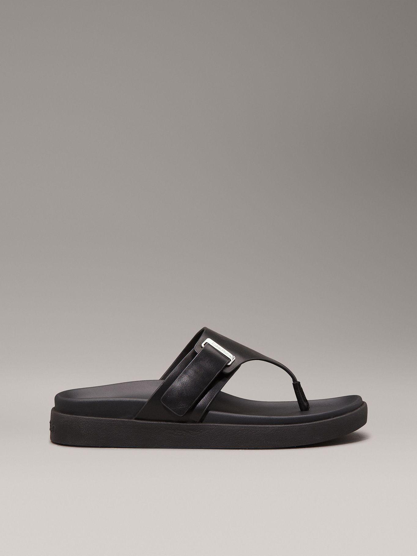 Sandalias de Cuero Eyelet Negro Calvin Klein-4