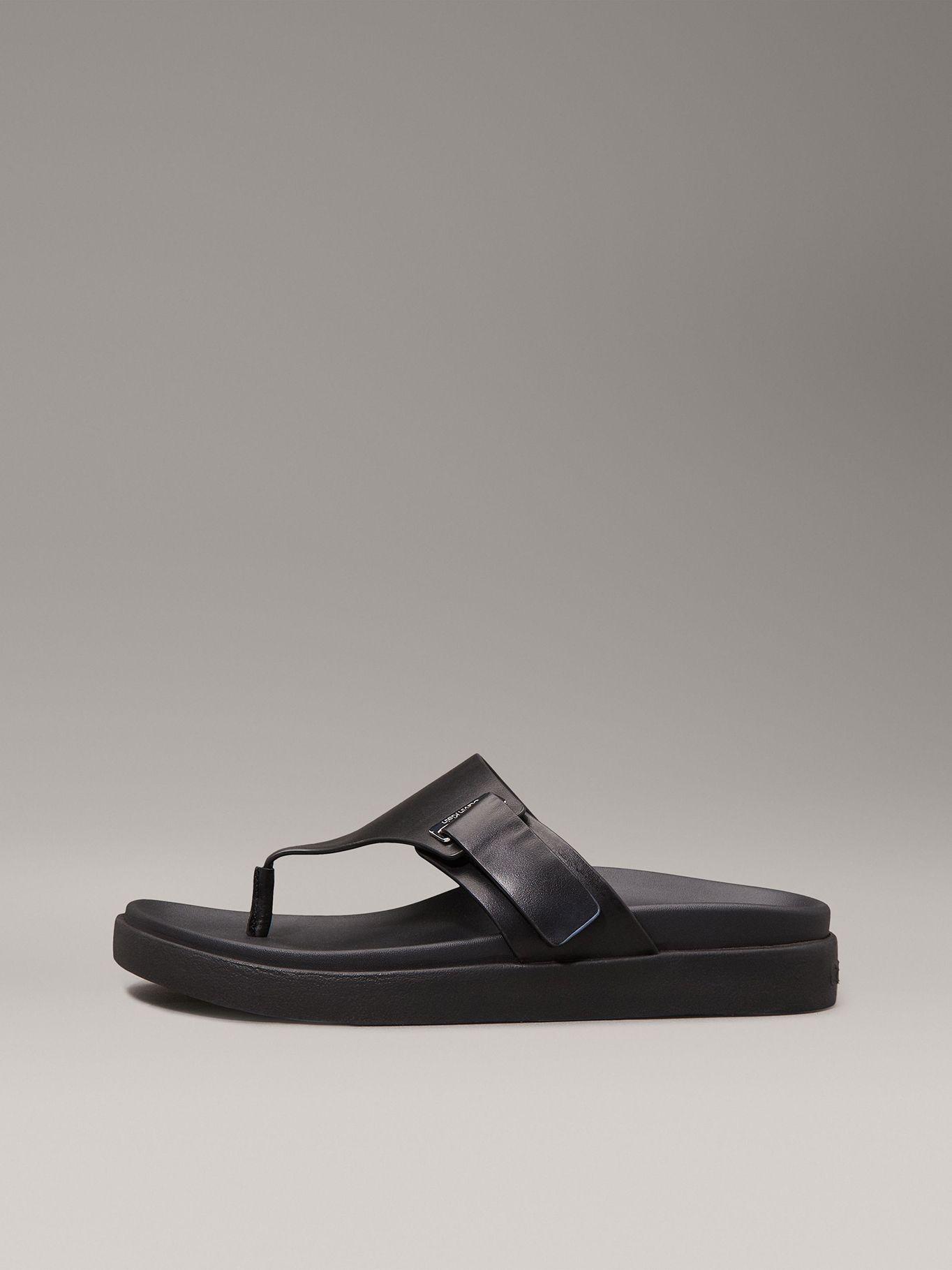 Sandalias de Cuero Eyelet Negro Calvin Klein-5