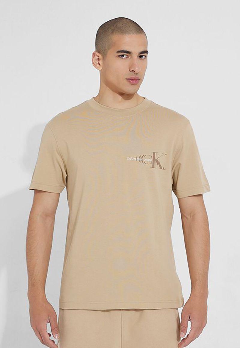 Camiseta con logo Beige Calvin Klein J30J322632-PF2-0
