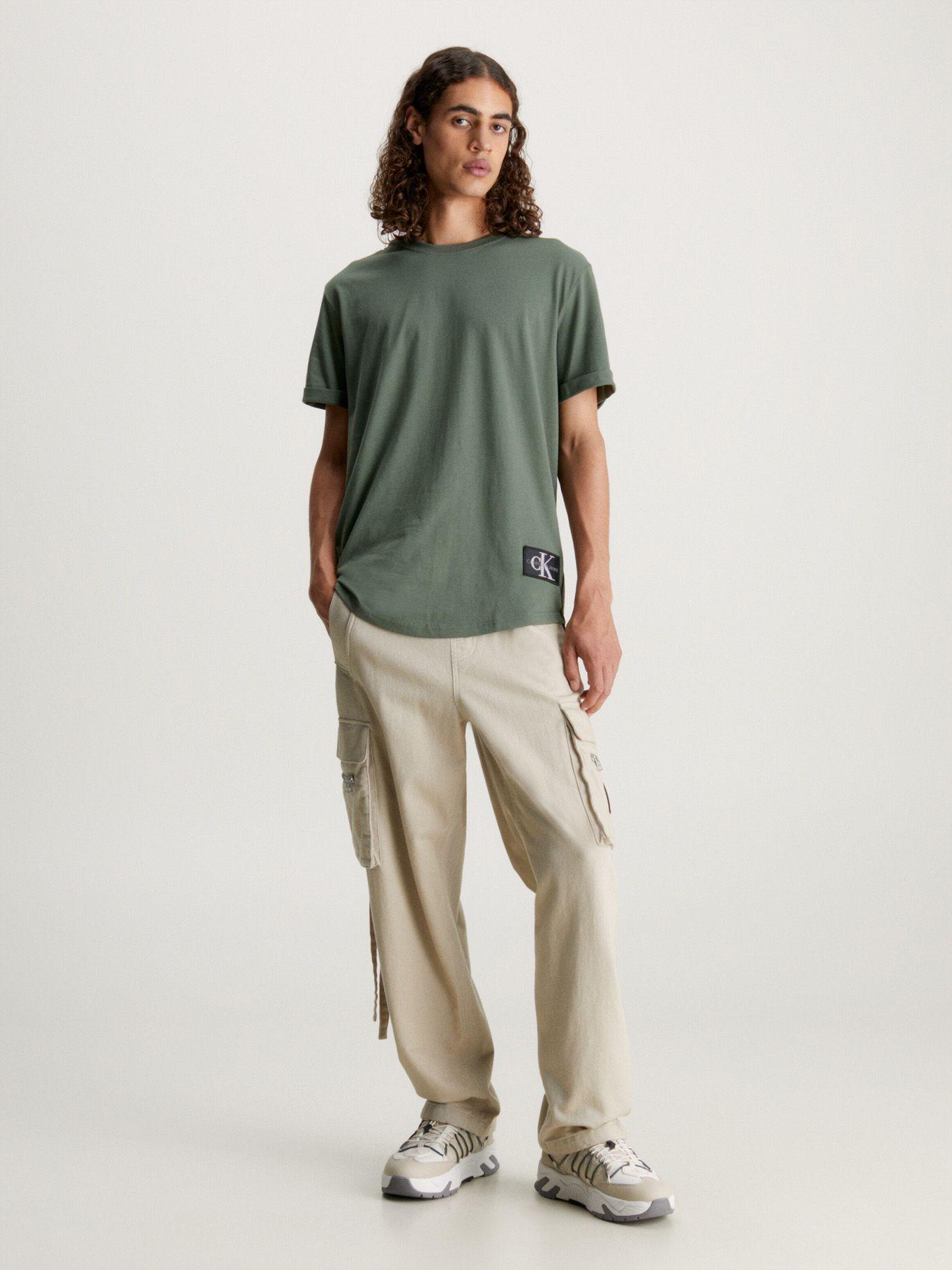 Polera Badge Turn Up Verde LLP Calvin Klein-1