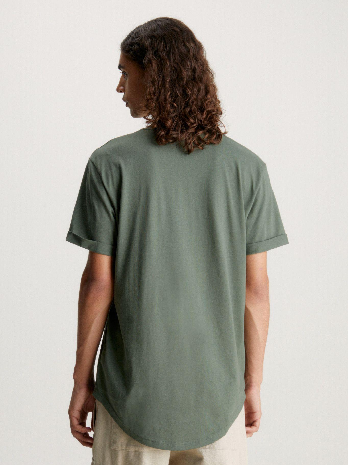 Polera Badge Turn Up Verde LLP Calvin Klein-2