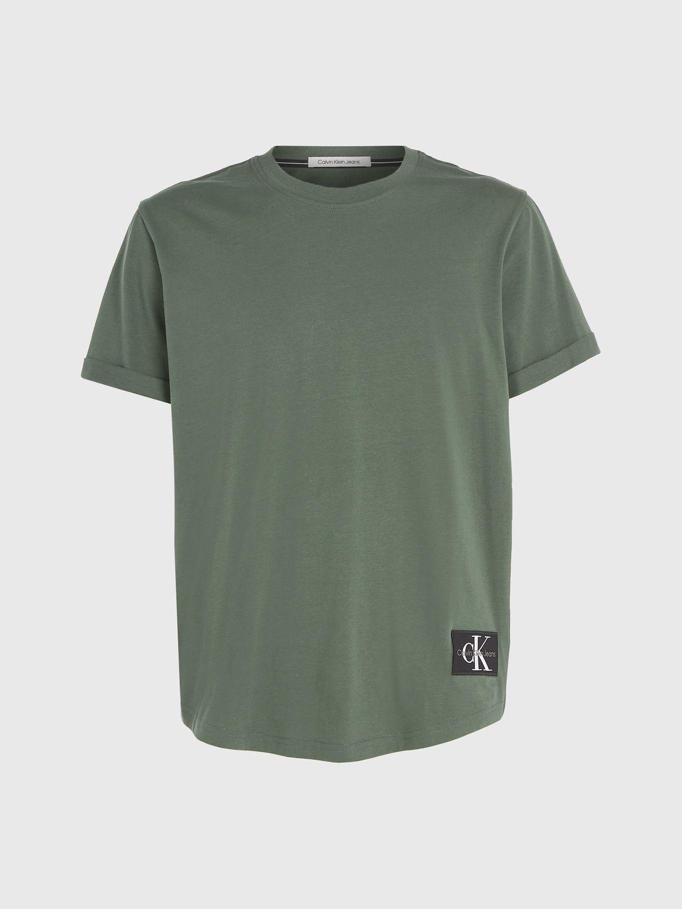 Polera Badge Turn Up Verde LLP Calvin Klein-4