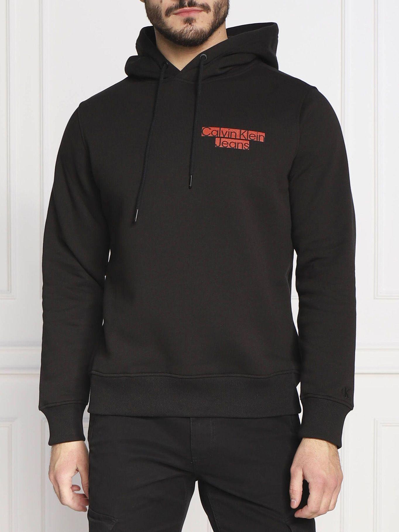 Hoodie Seasonal Blocked Logo Negro Calvin Klein-0