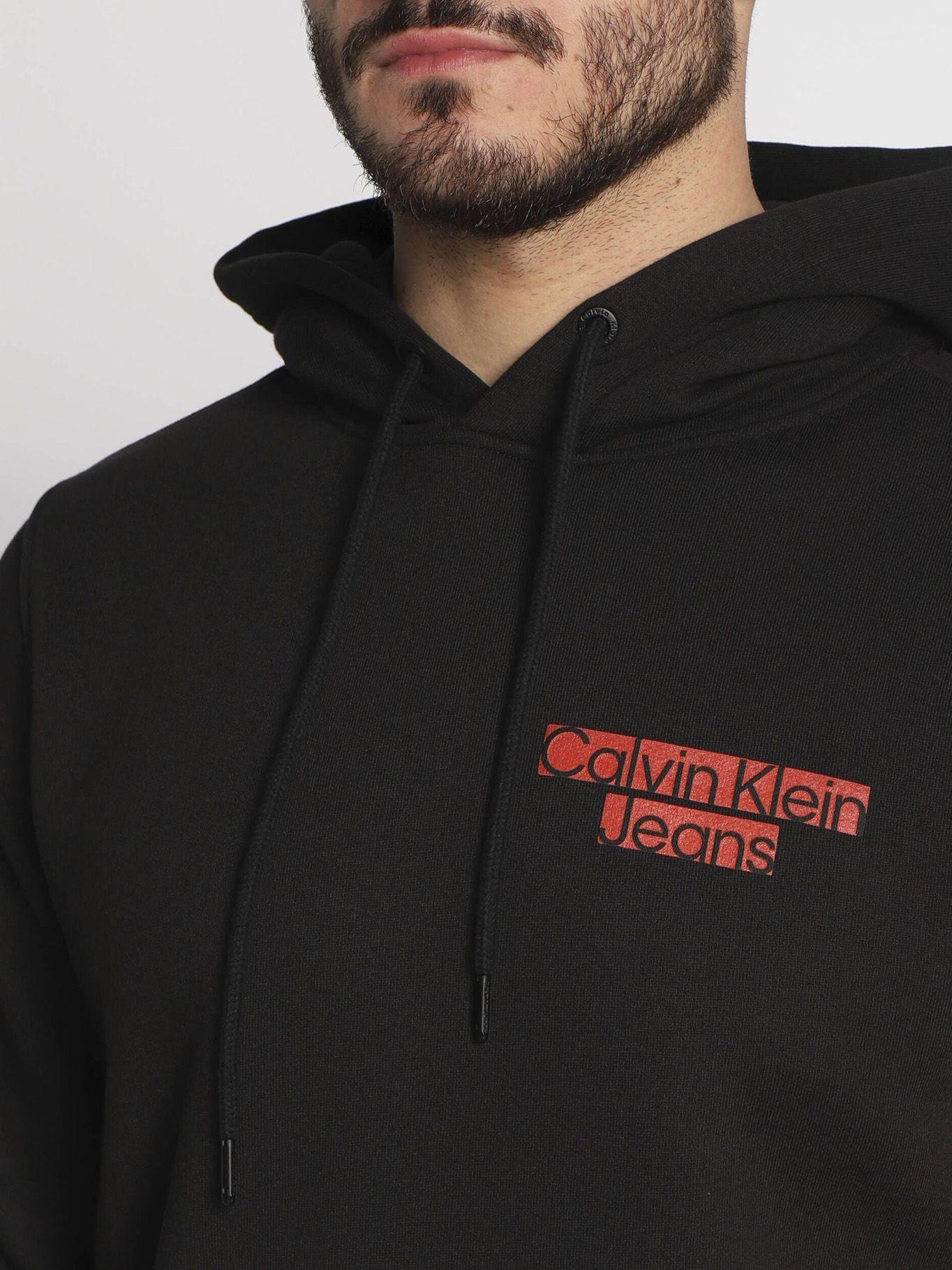 Hoodie Seasonal Blocked Logo Negro Calvin Klein-2