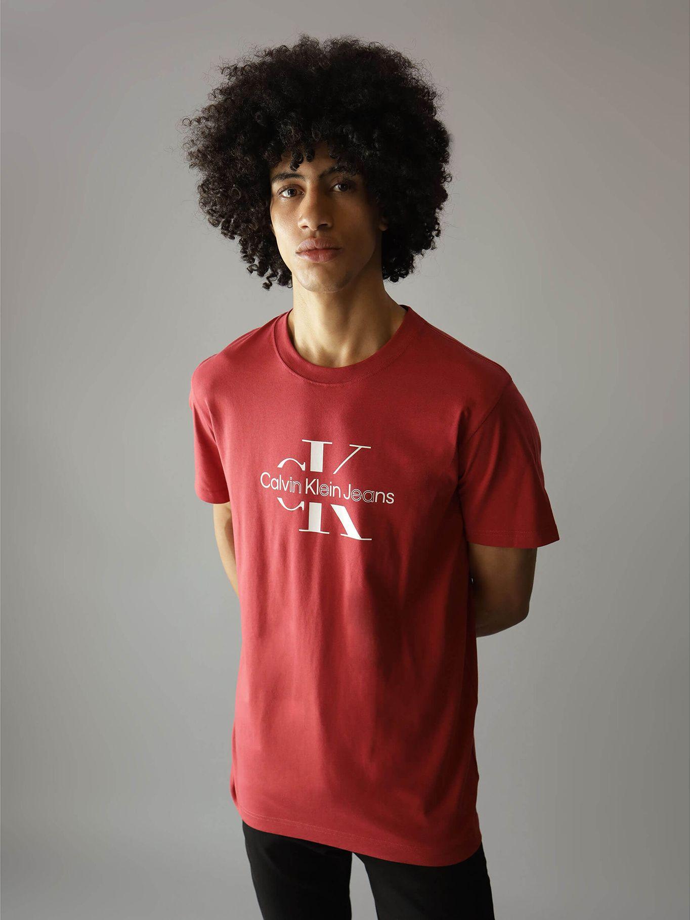Polera Disrupted Outline Monologo Rojo Calvin Klein-0