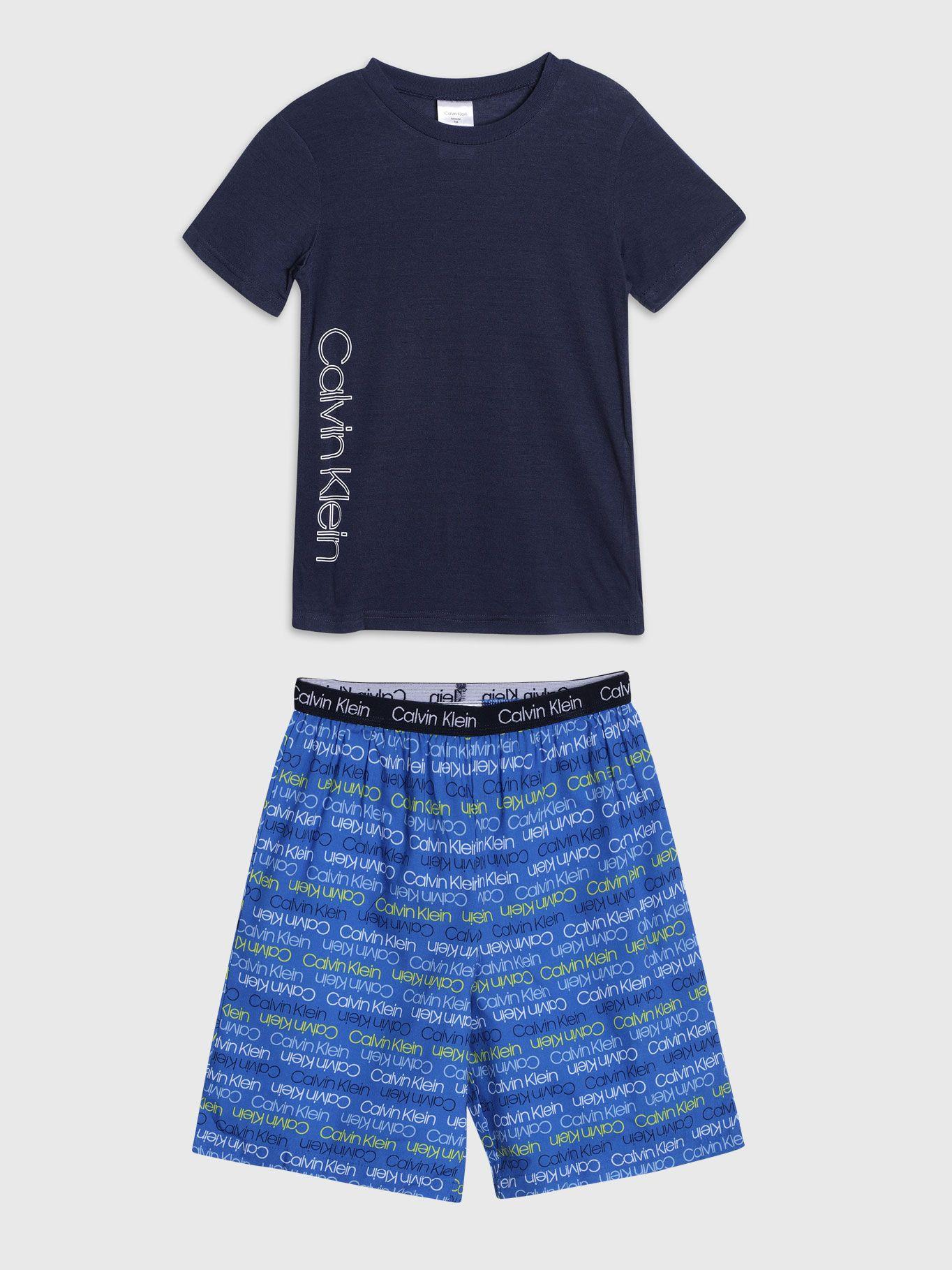 Pijama Niño Vertical Logo Azul 701 Calvin Klein-0