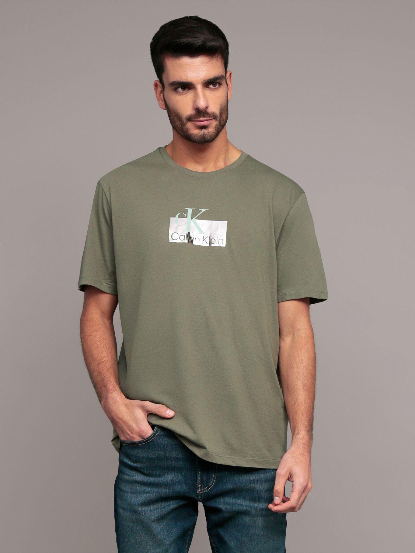 Polera graphic box shine Verde Calvin Klein-0