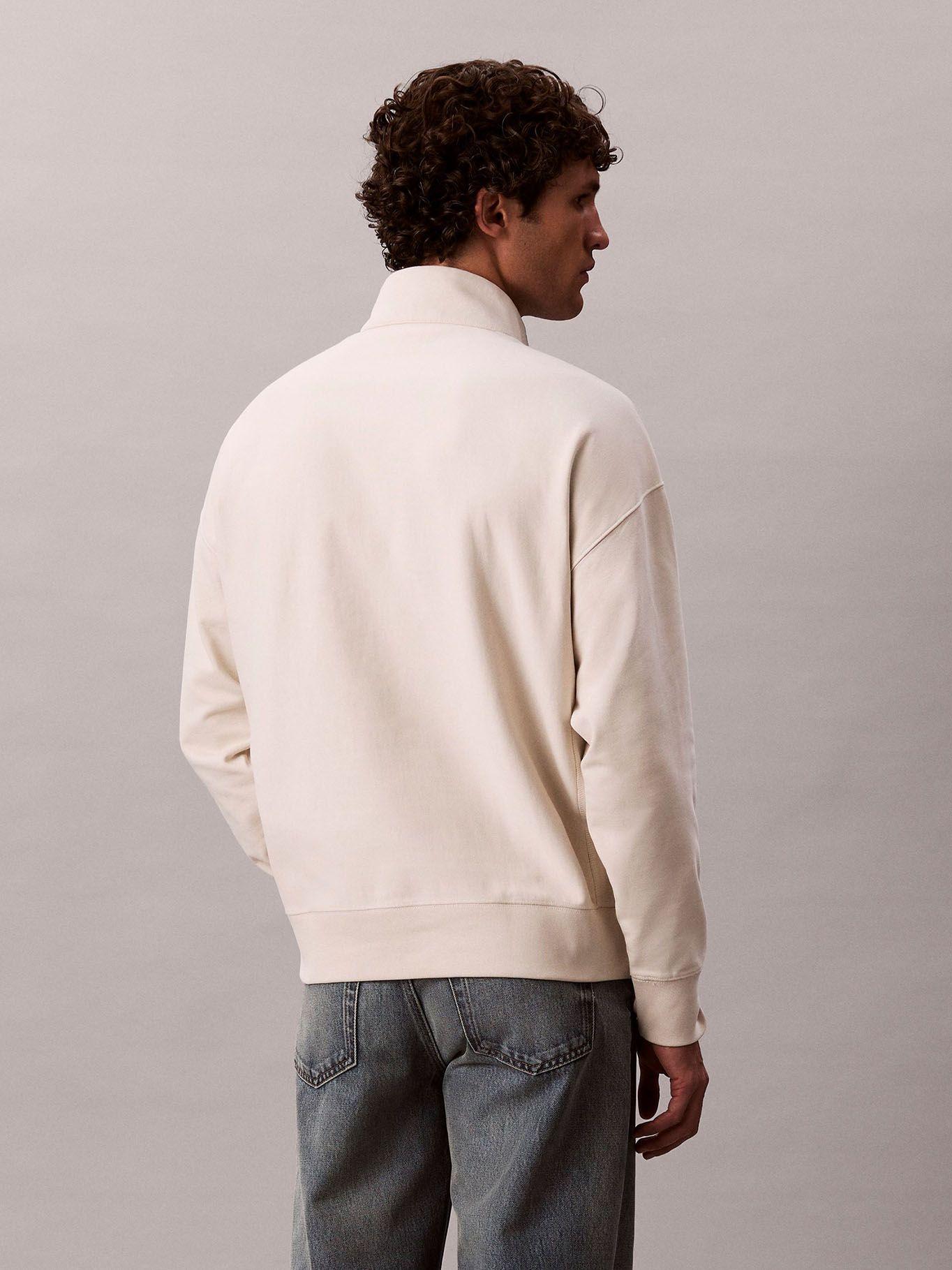 Polerón Felpa Premium Cremallera Beige Calvin Klein-2