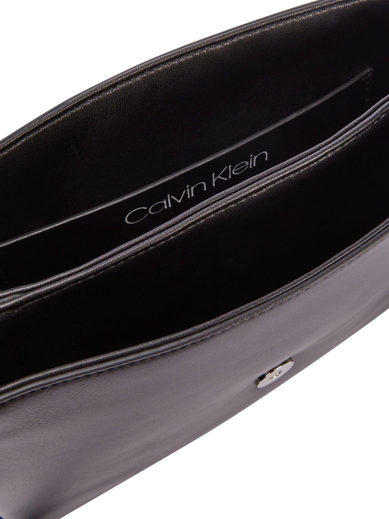 Cartera Shoulder Ck Metal Negro Calvin Klein Mujer-2