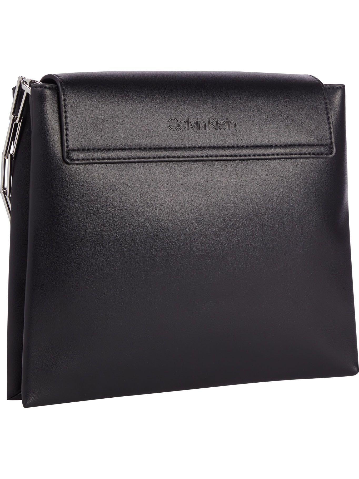 Cartera Shoulder Ck Metal Negro Calvin Klein Mujer-1