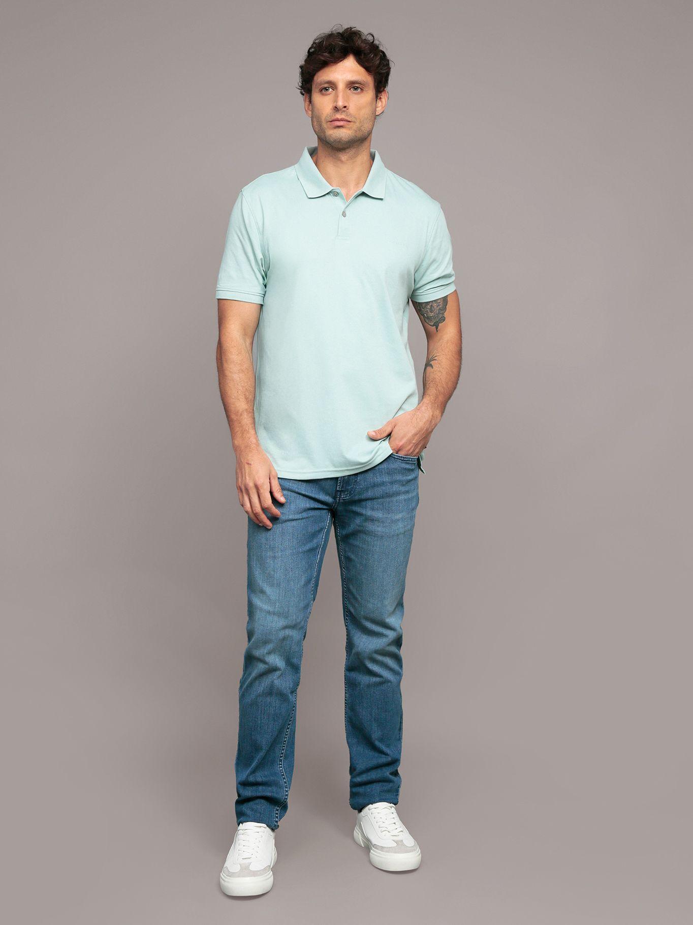 Polo solid - liquid Verde Calvin Klein-1