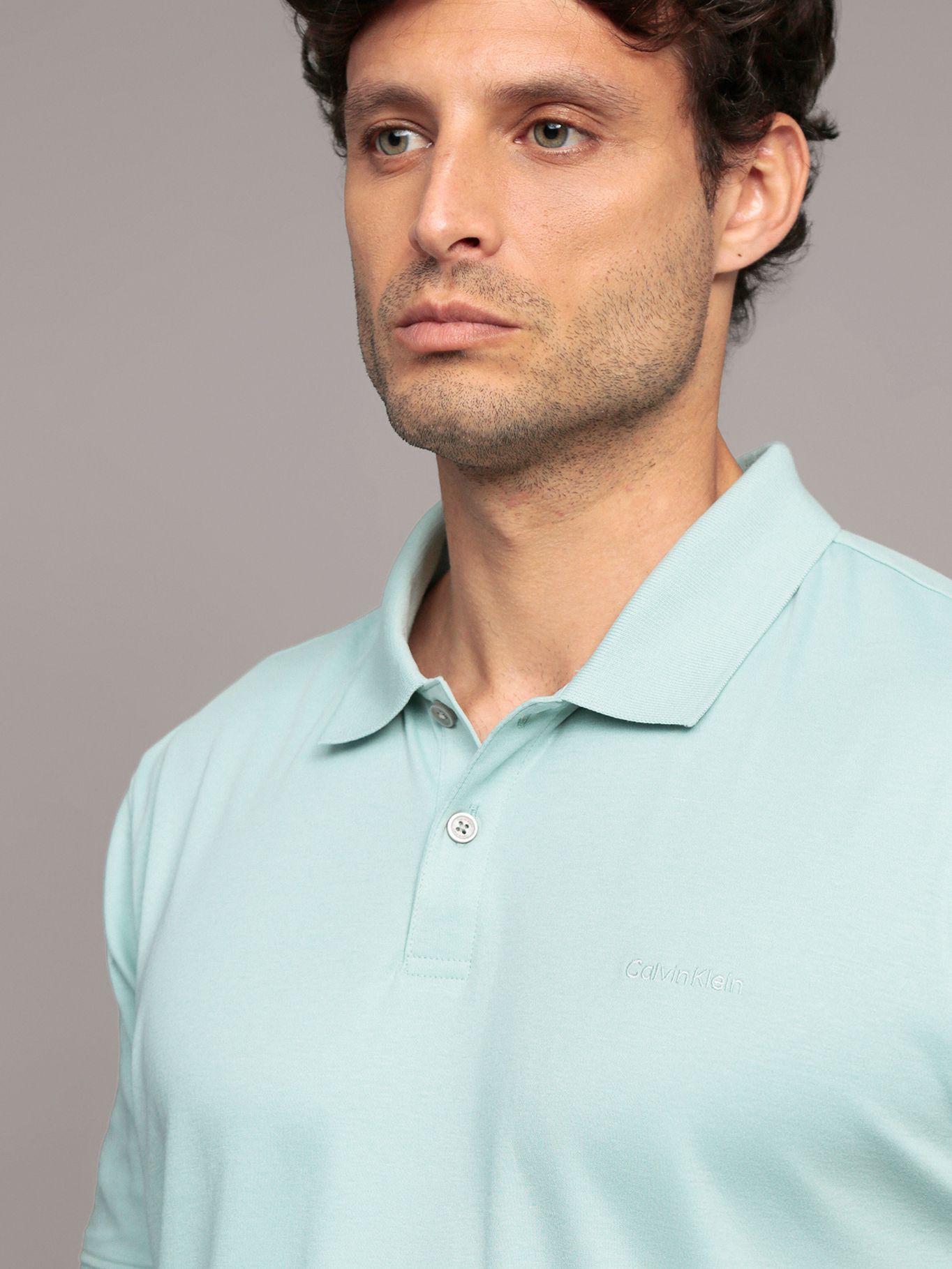 Polo solid - liquid Verde Calvin Klein-4