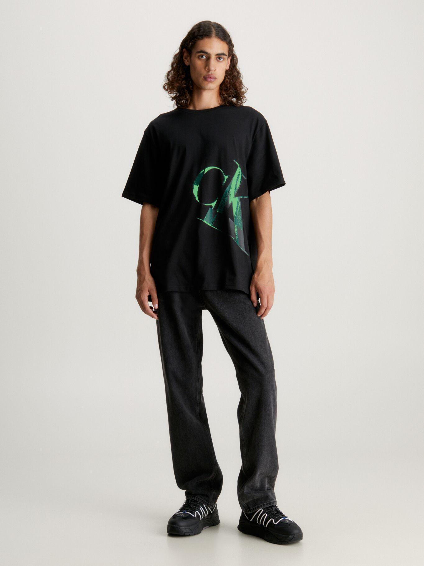 Polera Hyper Real Slanted Negro Calvin Klein-1