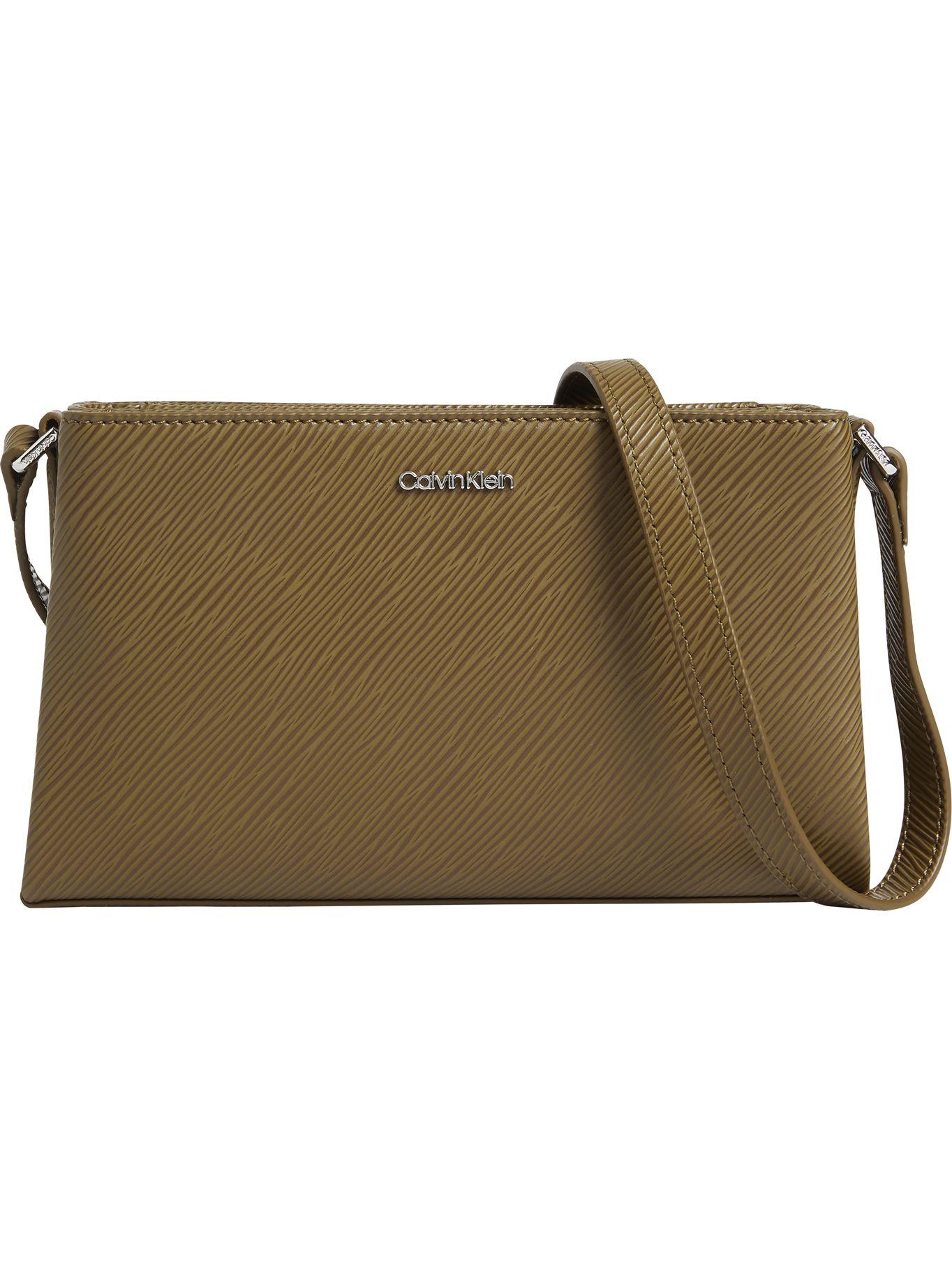 Bolso bandolera con micro logo Verde Olivo Calvin Klein-0