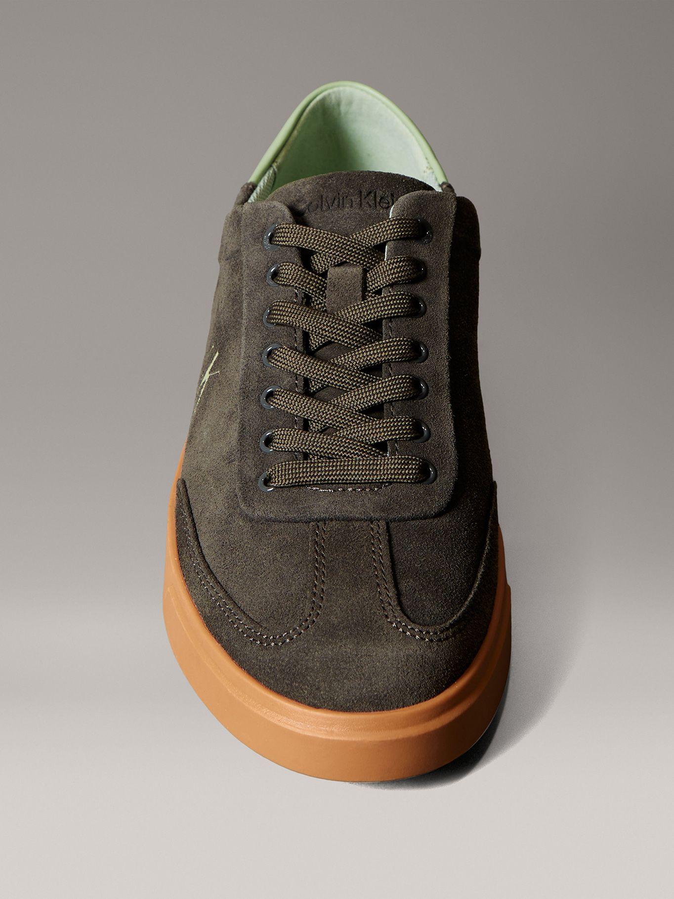 Zapatilla de Ante de Caña Baja Verde Calvin Klein Mujer-2