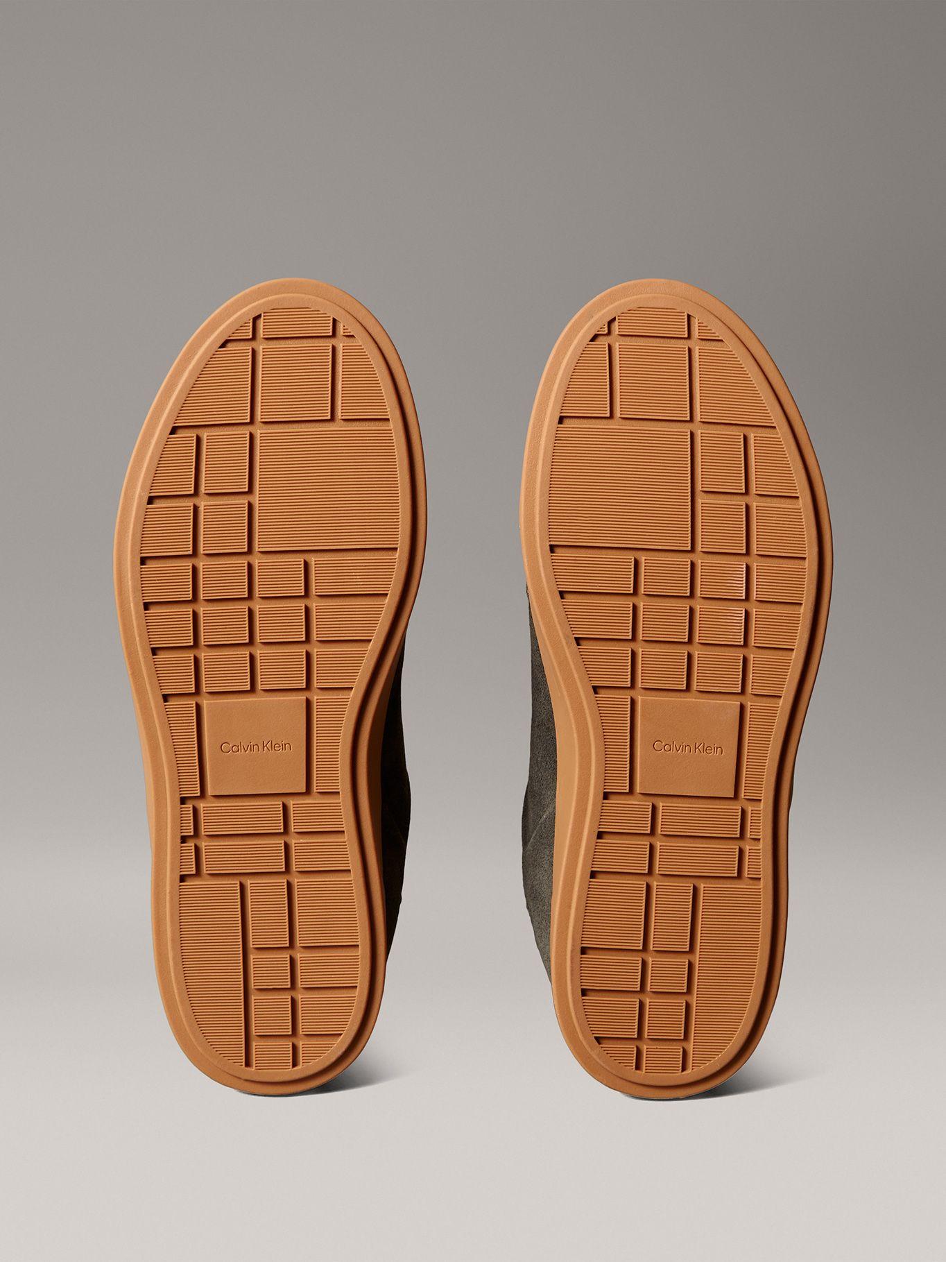 Zapatilla de Ante de Caña Baja Verde Calvin Klein Mujer-3