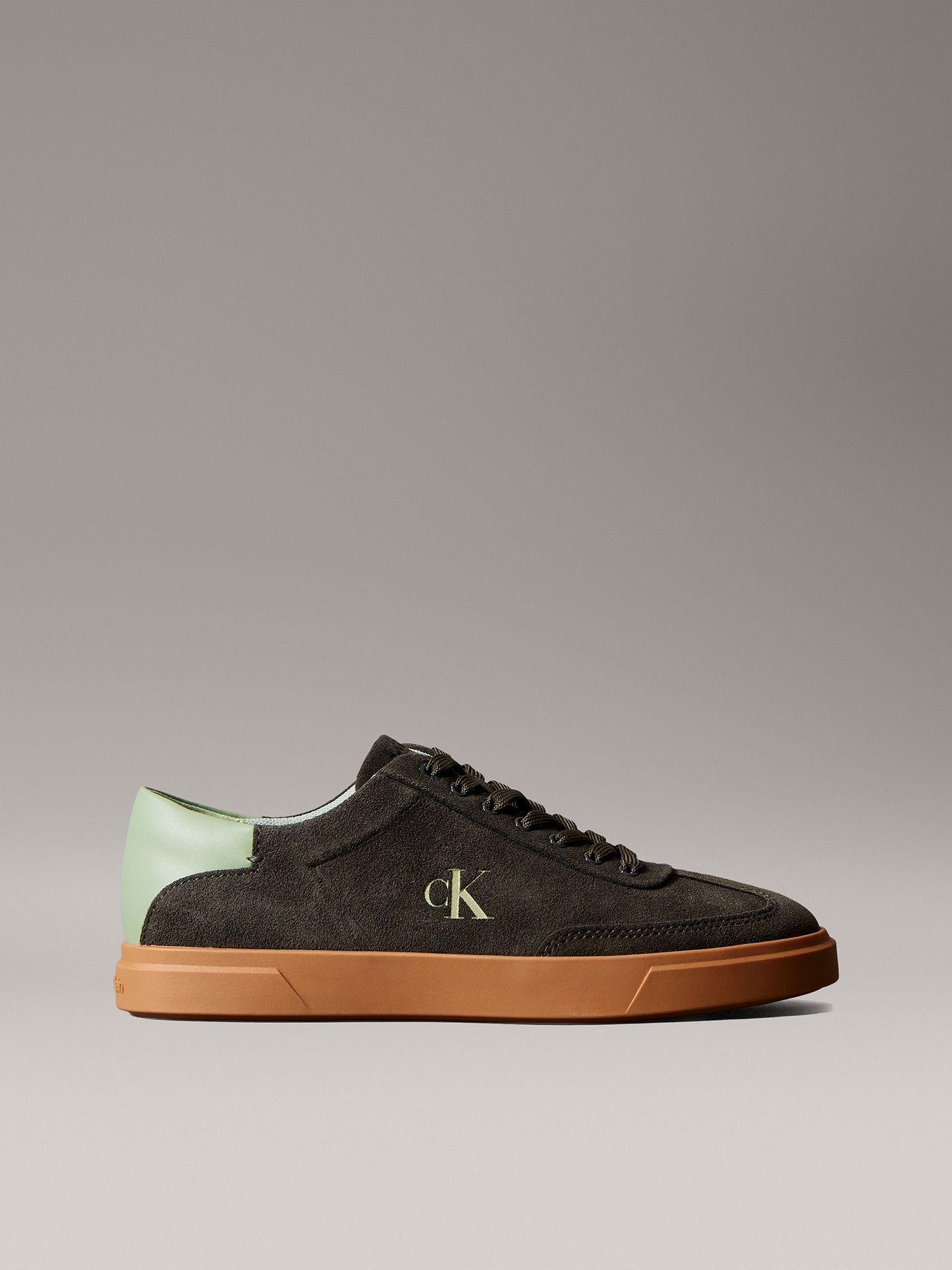 Zapatilla de Ante de Caña Baja Verde Calvin Klein Mujer-4