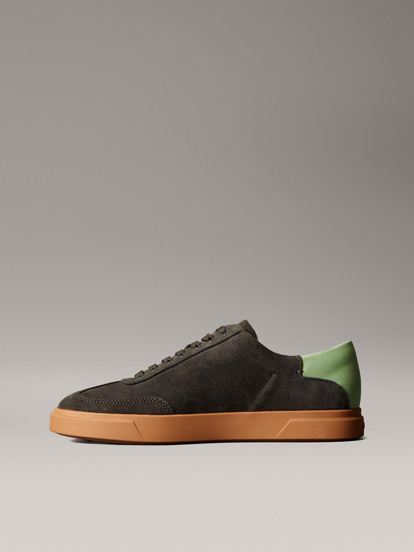 Zapatilla de Ante de Caña Baja Verde Calvin Klein Mujer-5