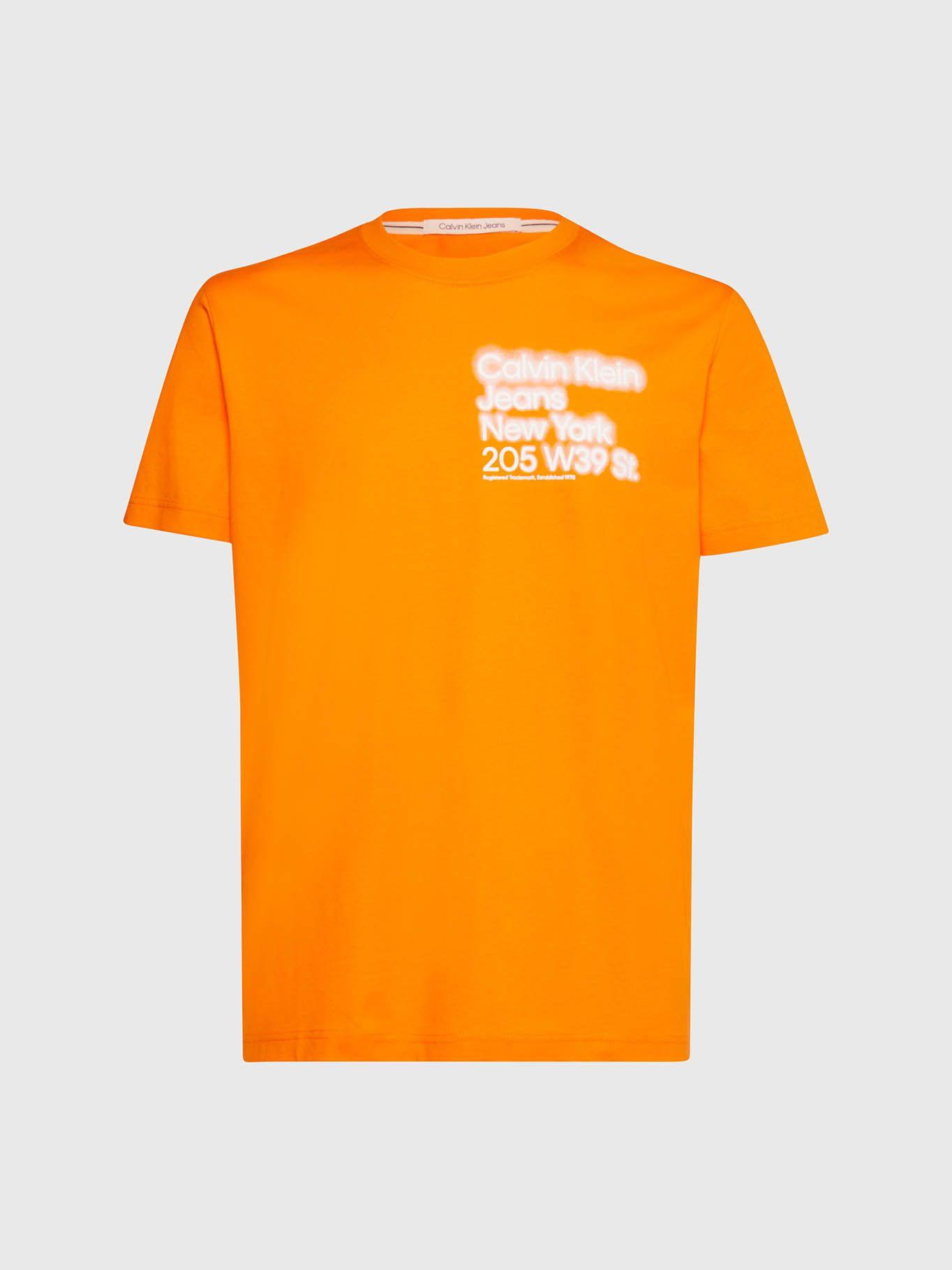 Camiseta holgada de algodón orgánico Naranja Calvin Klein-5