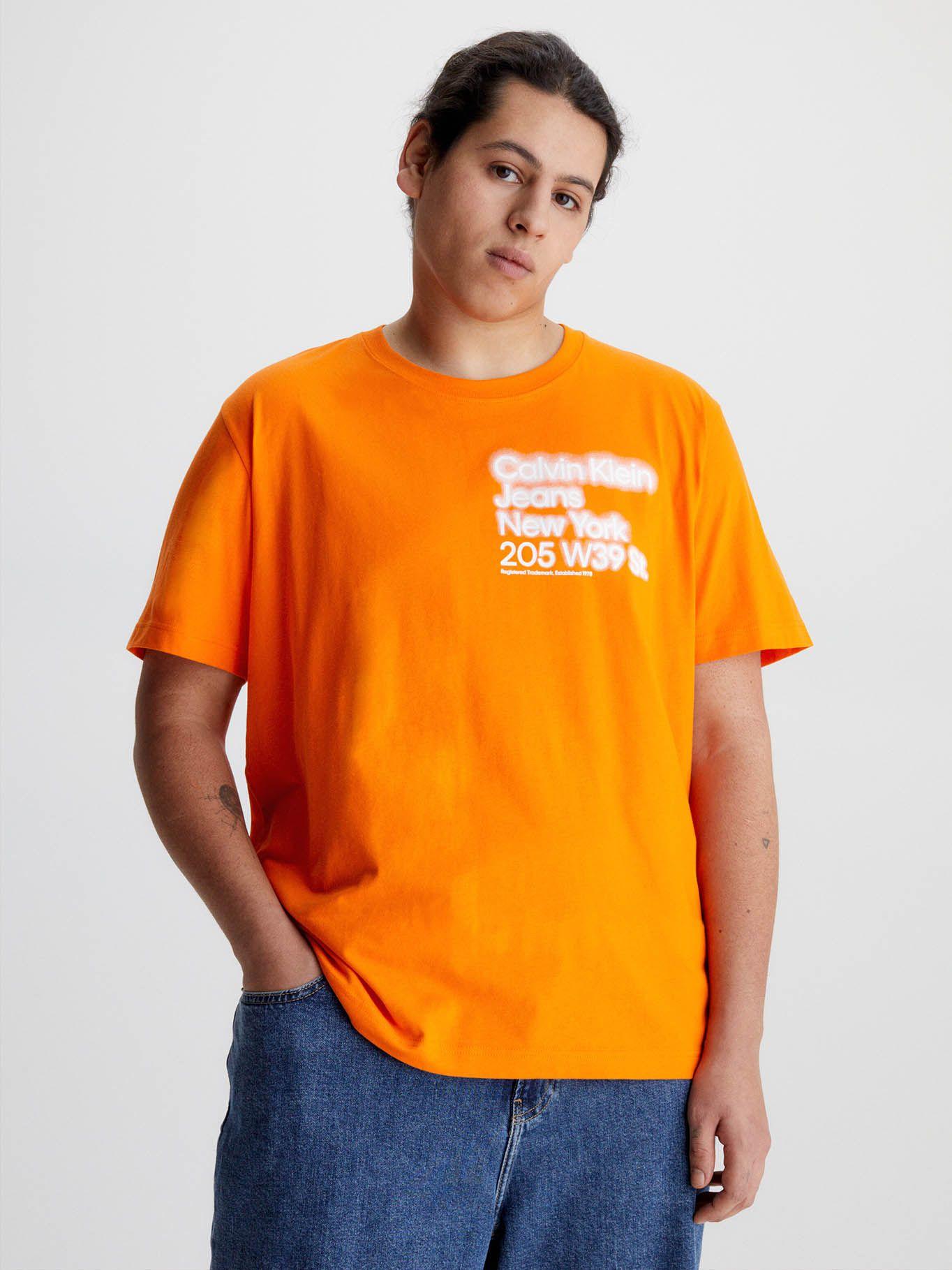 Camiseta holgada de algodón orgánico Naranja Calvin Klein-4