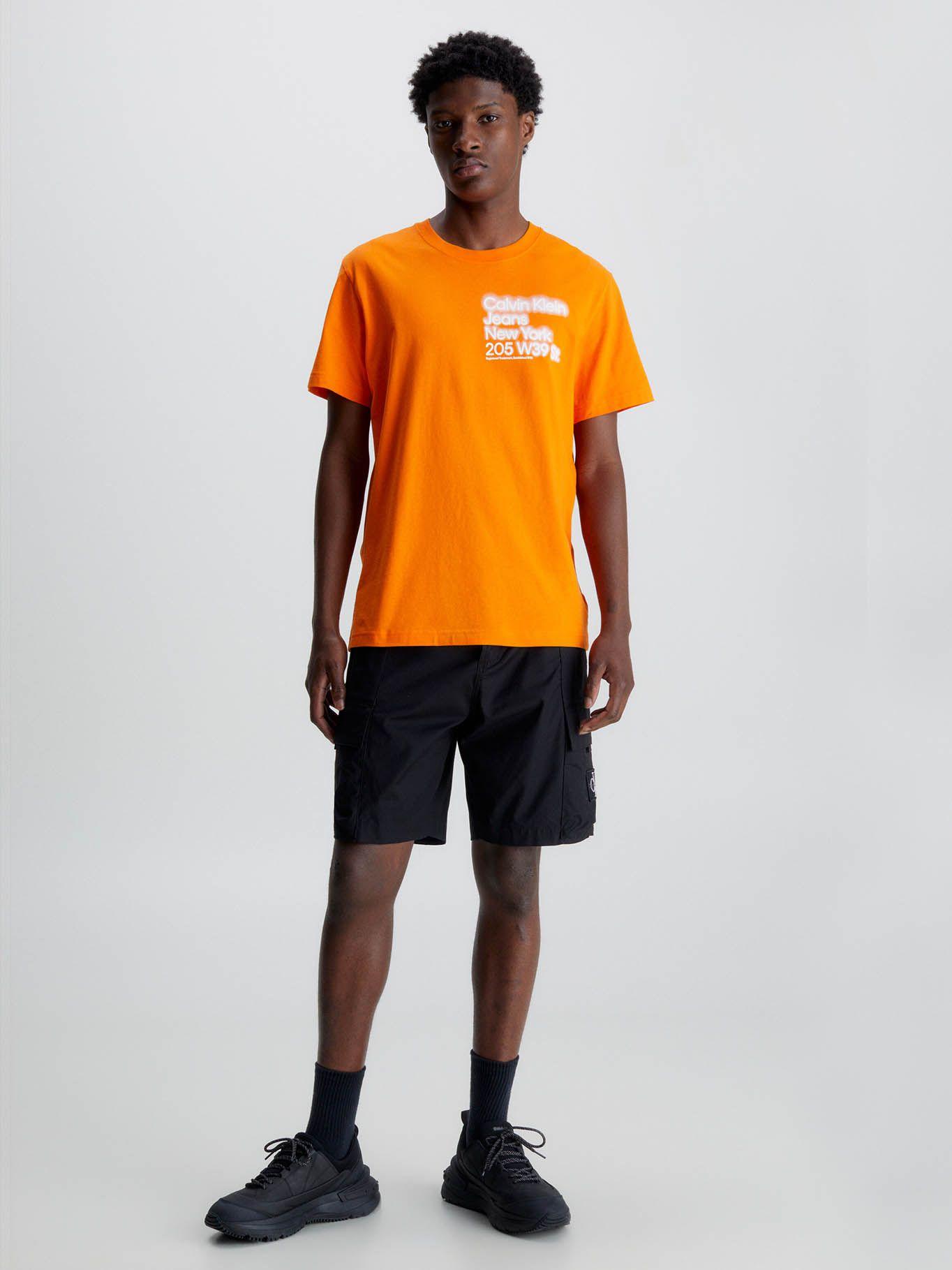 Camiseta holgada de algodón orgánico Naranja Calvin Klein-1