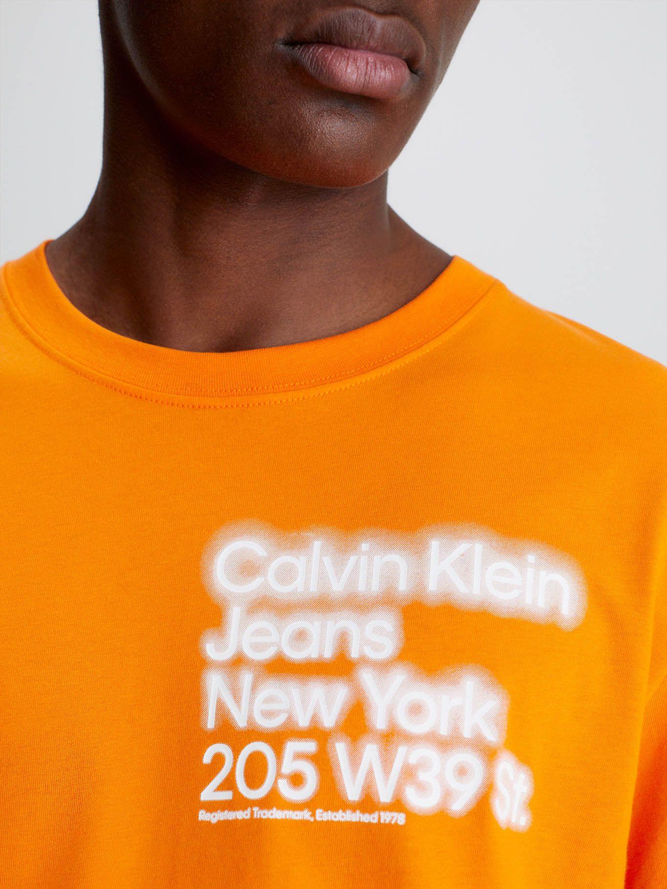 Camiseta holgada de algodón orgánico Naranja Calvin Klein-3