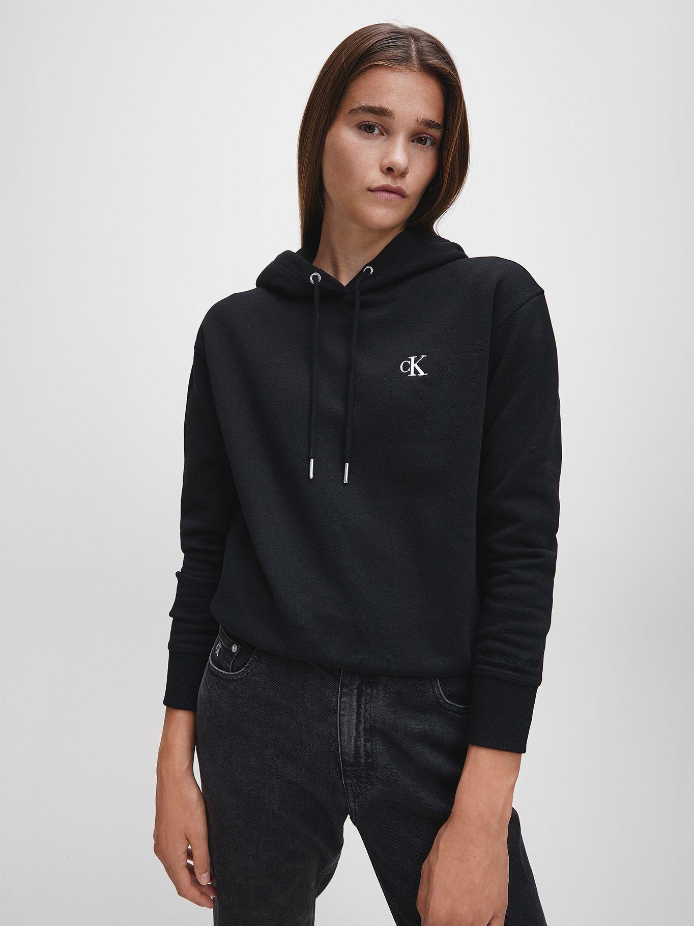 Hoodie Ck Embroidery Negro Calvin Klein-0