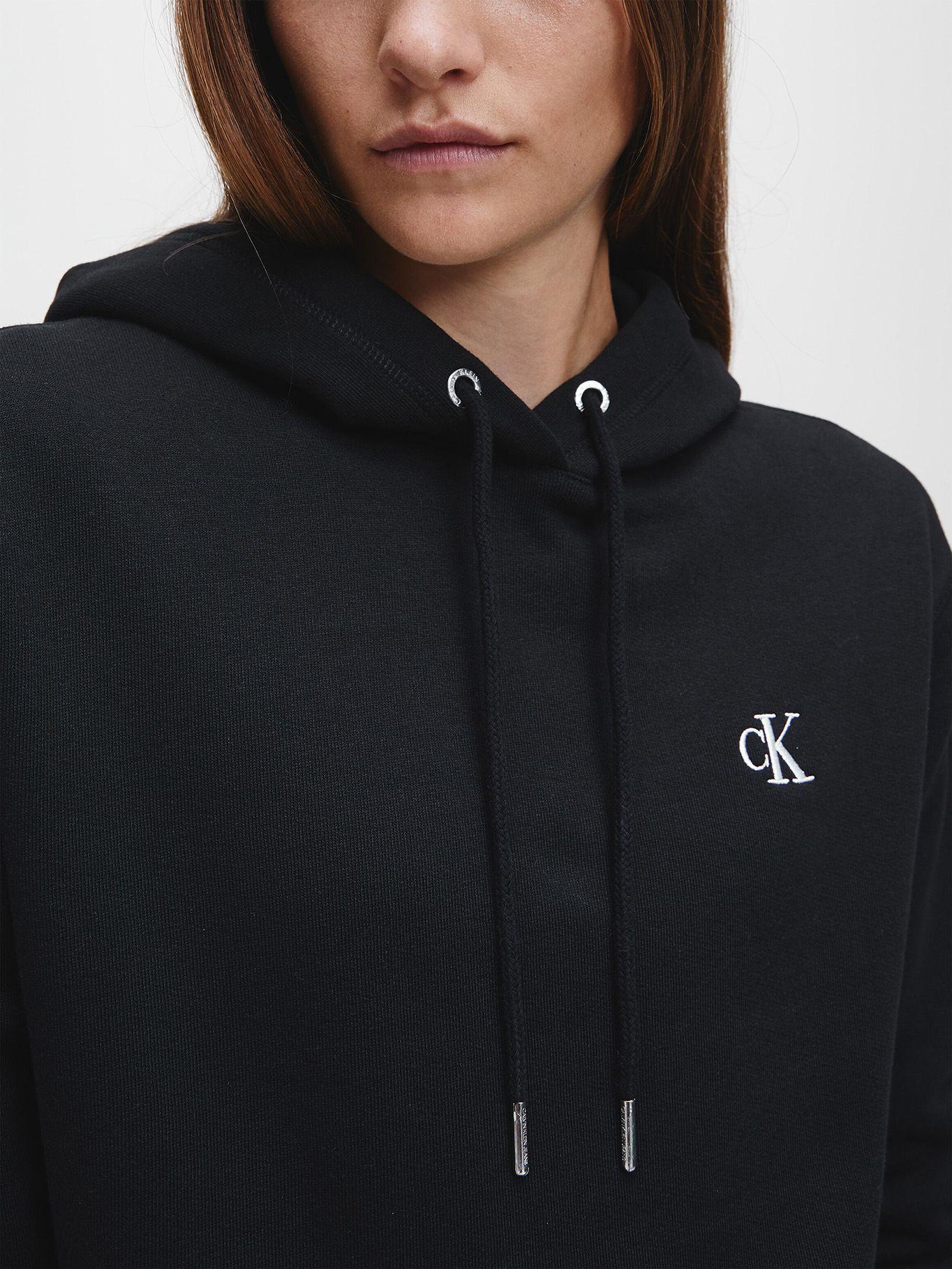 Hoodie Ck Embroidery Negro Calvin Klein-3