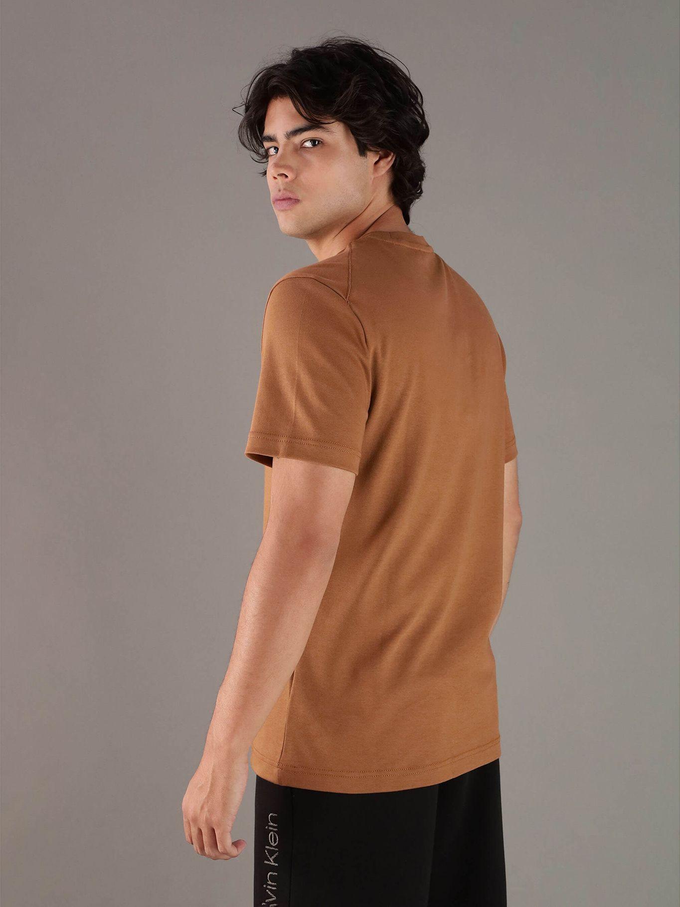 Polera con Bordado Texturizado Cafe Calvin Klein-2