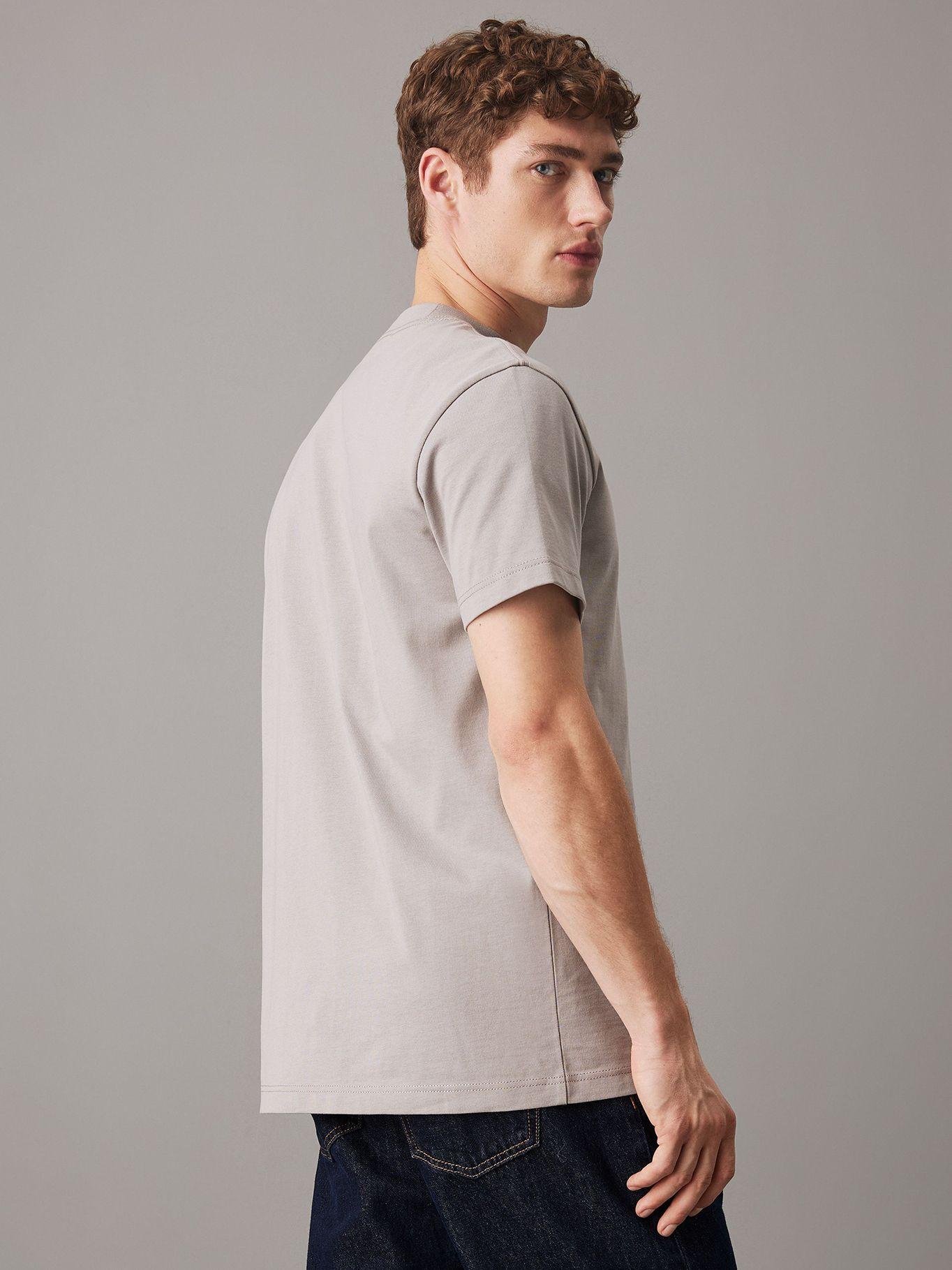 Polera regular de punto pesado Gris Calvin Klein-2