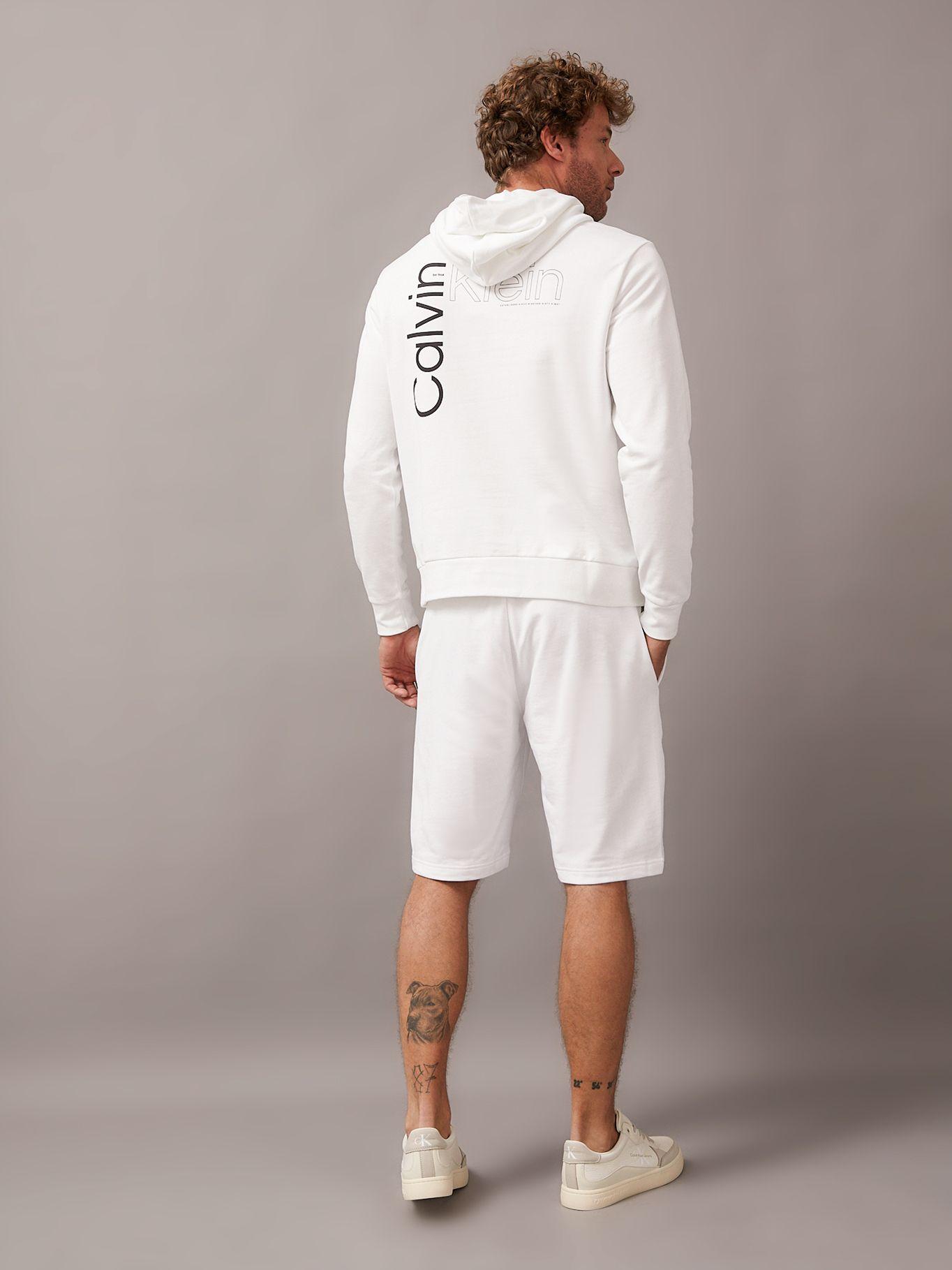 Polerón con Gorro Angled Back Logo Blanco Calvin Klein-2