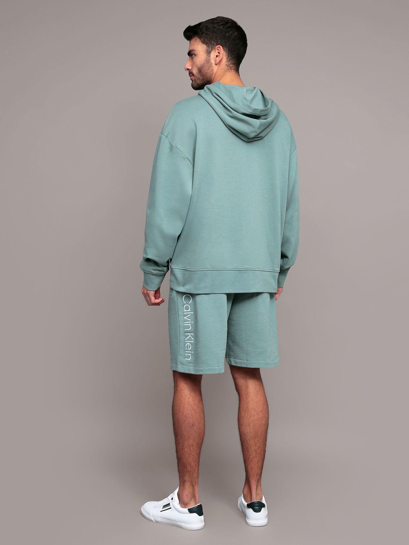 Polerón con gorro con logo estándar Verde Calvin Klein-2