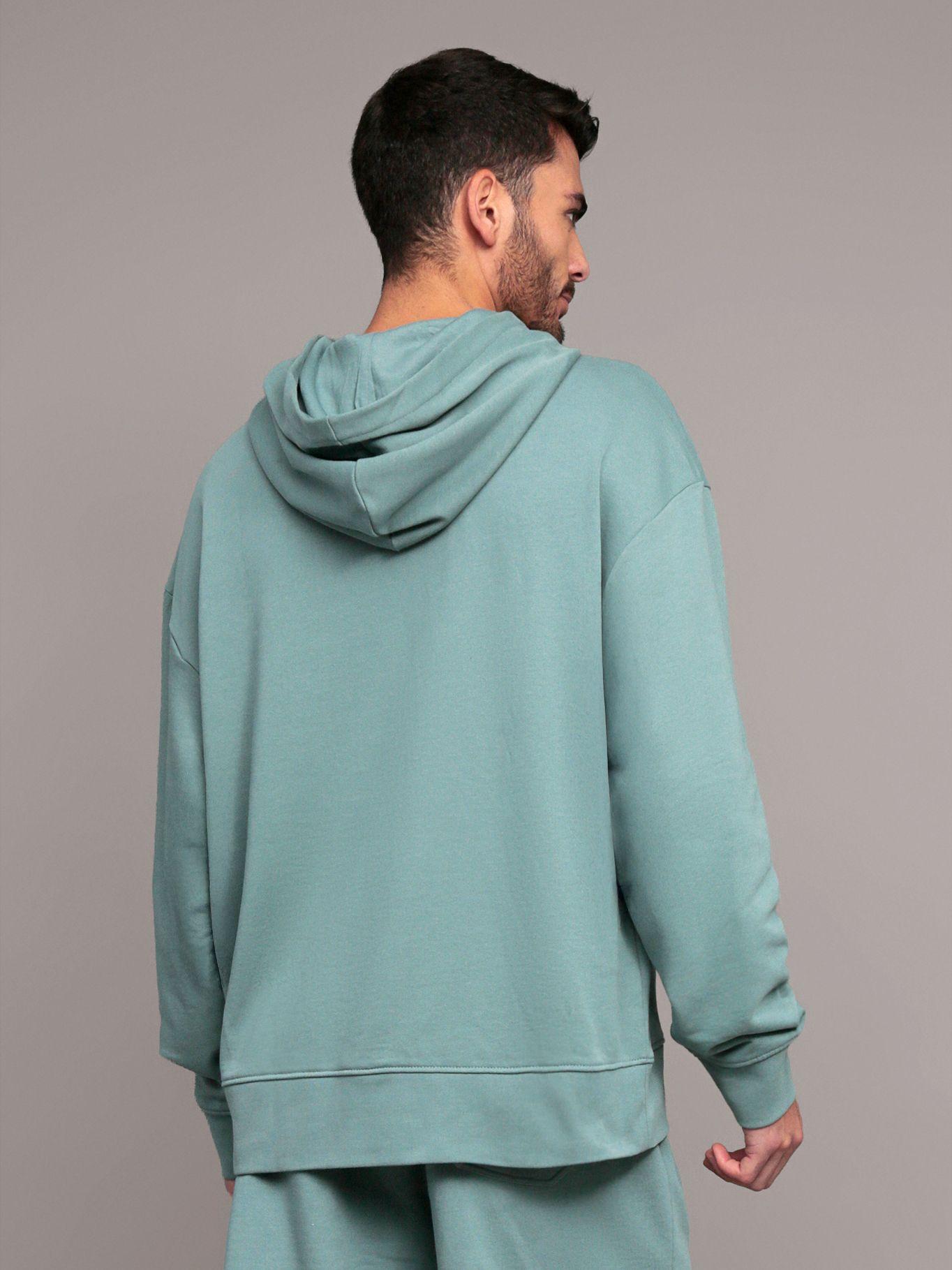 Polerón con gorro con logo estándar Verde Calvin Klein-3