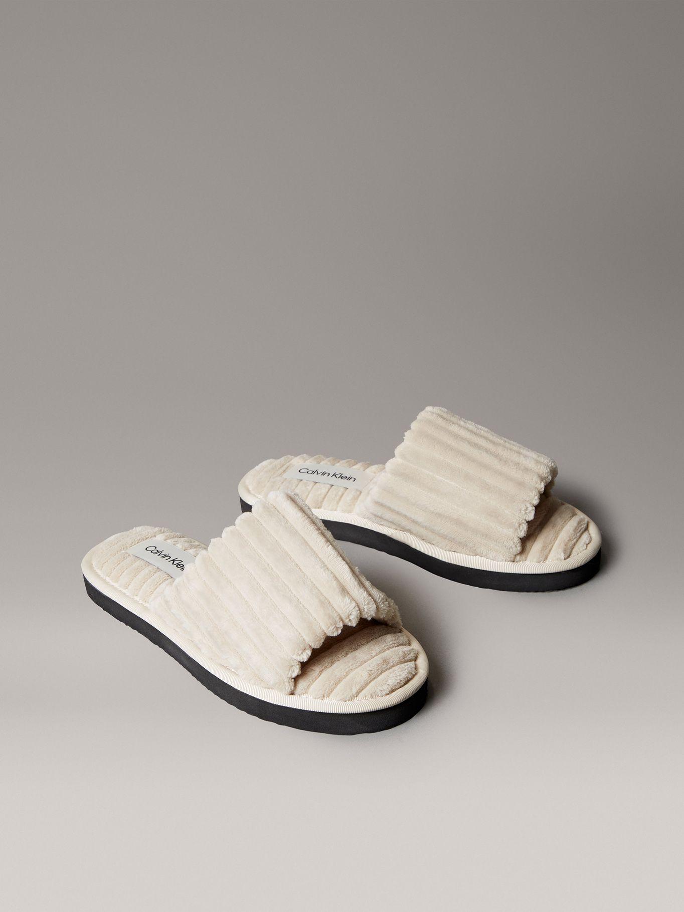 Pantuflas Estilo Corduroy Beige Calvin Klein-0