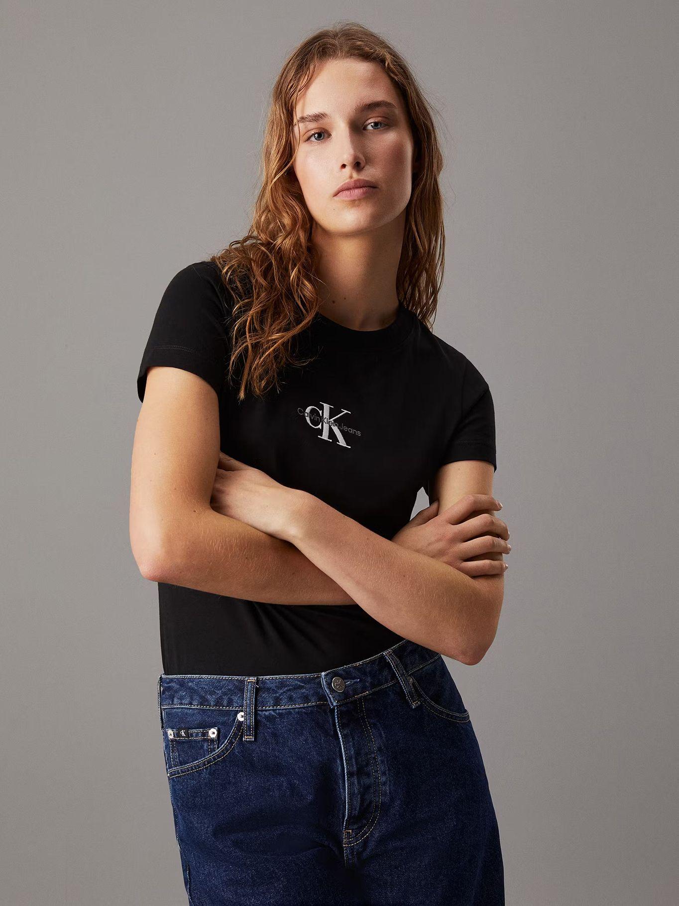 Polera Monologo Slim Negro Calvin Klein-0