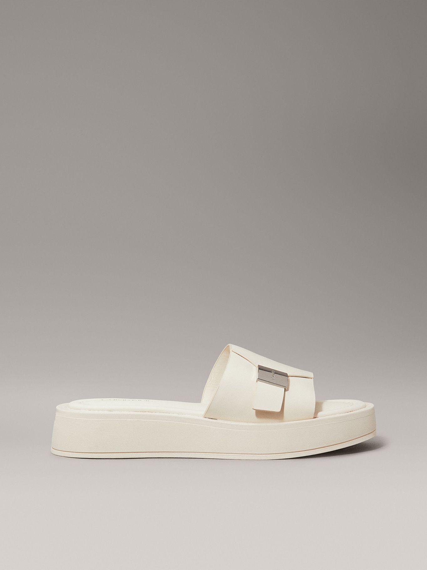 Sandalias de Cuero Flatform Beige Calvin Klein-4