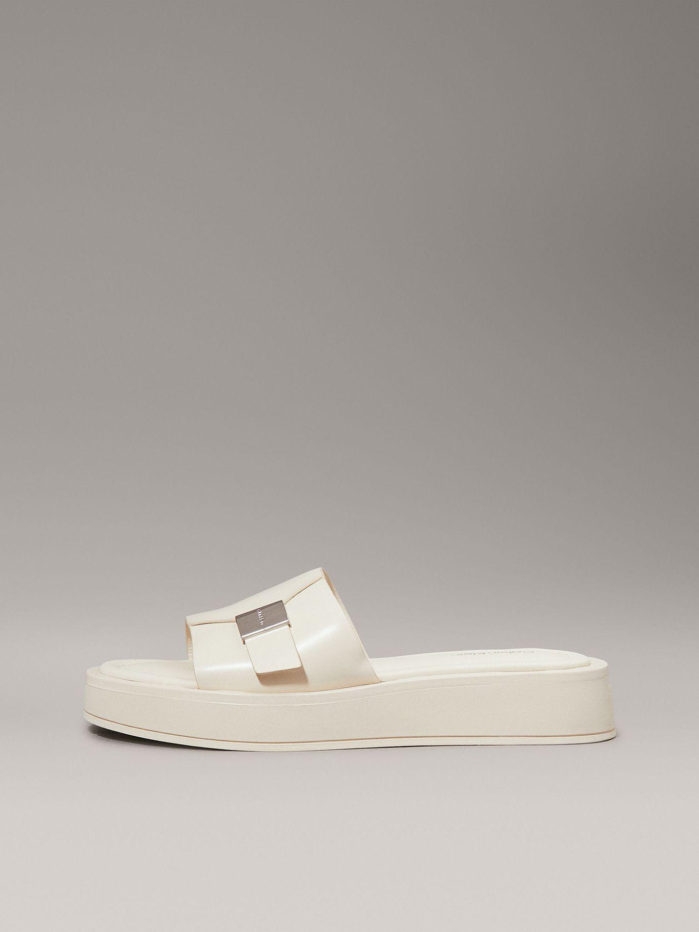 Sandalias de Cuero Flatform Beige Calvin Klein-5
