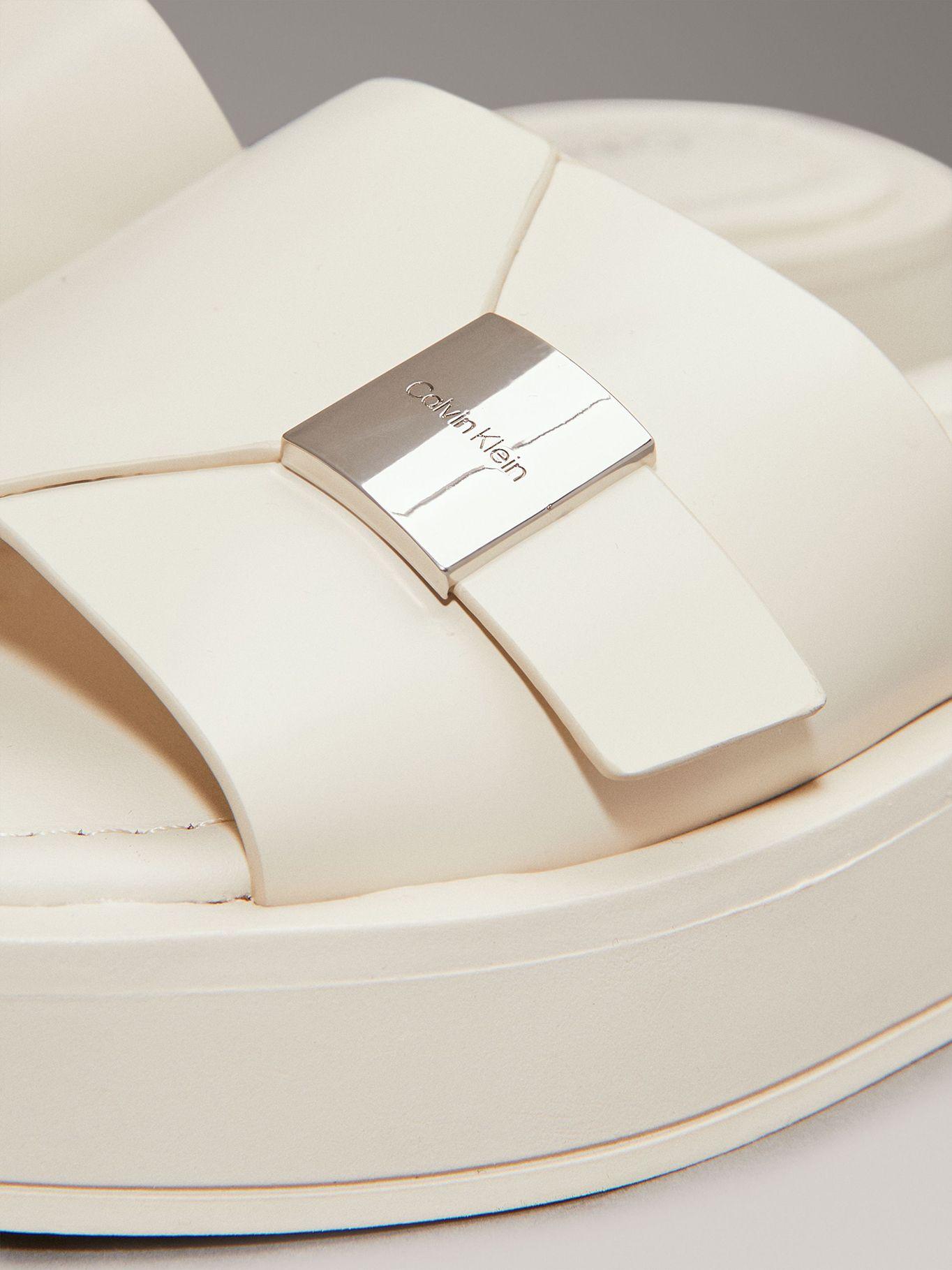 Sandalias de Cuero Flatform Beige Calvin Klein-6